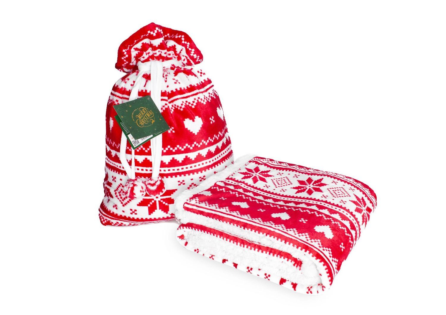 texpot Tagesdecke Geschenk im Sack Weihnachten Kuscheldecke günstig online kaufen