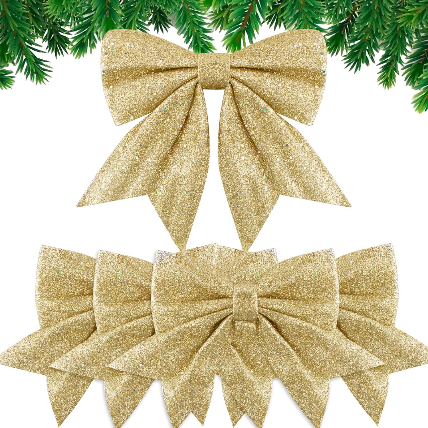 Coonoor Weihnachtsbaumschleife Weihnachtsbaum Schleifen Set, 5 Stück Weihnachtsdekorations Schleifen (5-tlg)