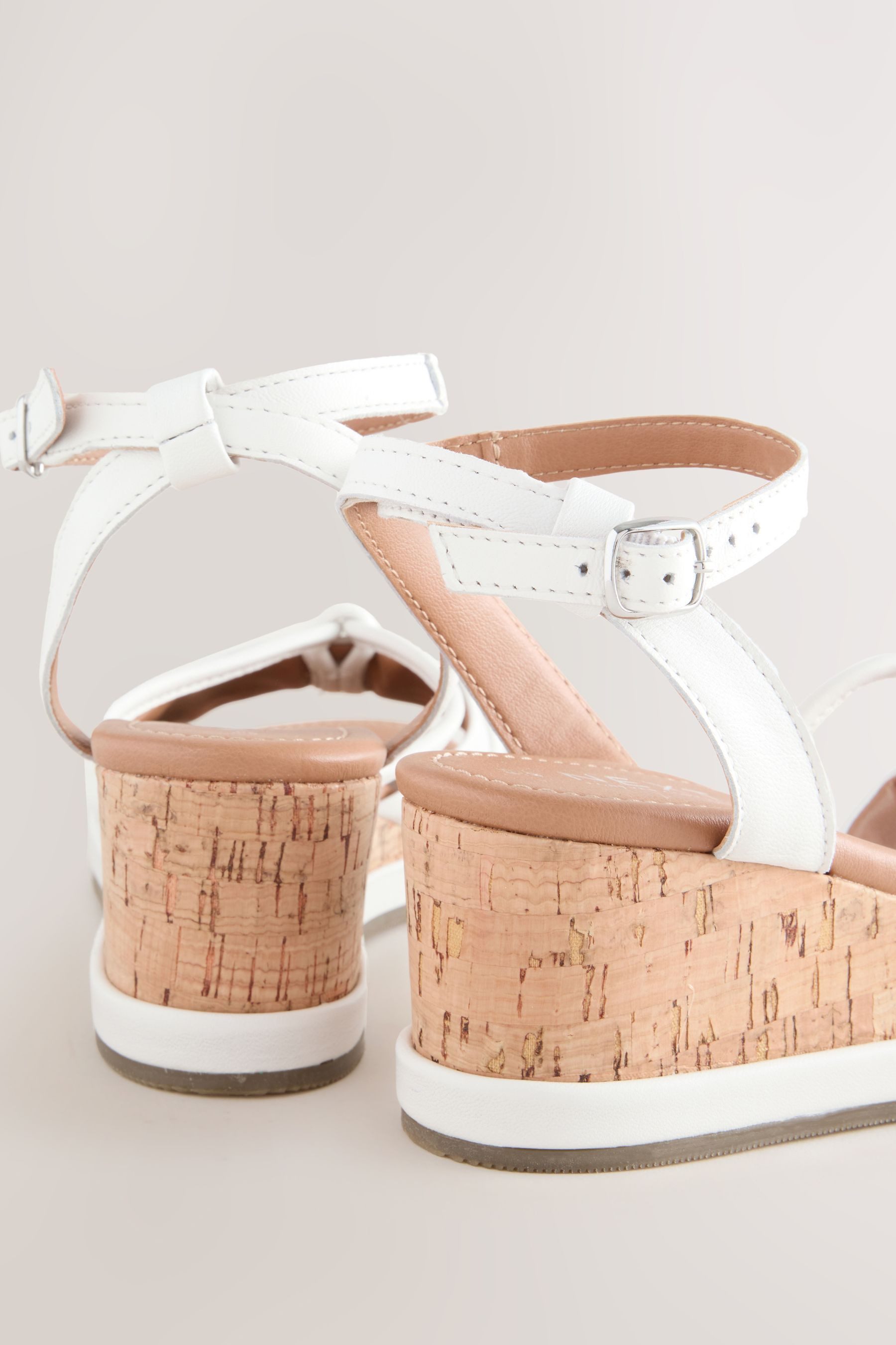 Next Forever Comfort® Lederballerinas, Kork-Keilabsatz Sandale günstig online kaufen