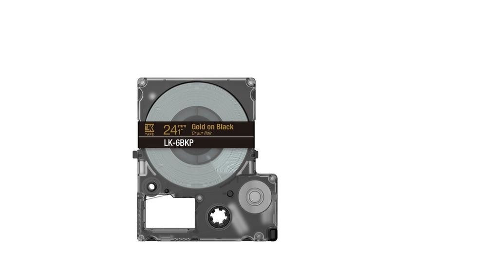 Epson Gift Tape - Schwarz / Schrift Gold 24mm Tintenpatrone