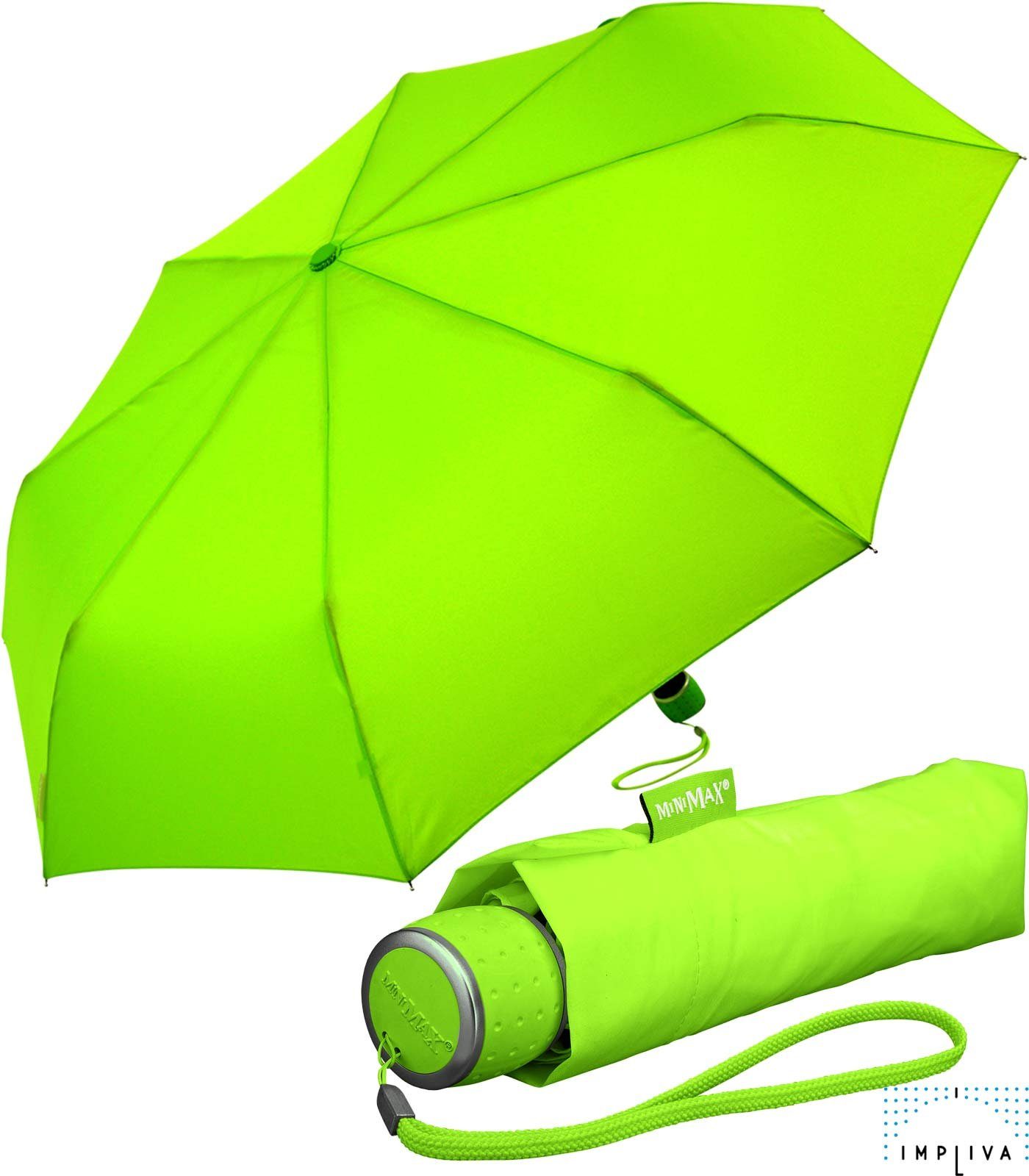 Impliva Taschenregenschirm miniMAX® kleiner leichter Schirm günstig online kaufen