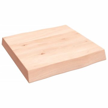 furnicato Tischplatte 40x40x(2-6) cm Massivholz Unbehandelt Baumkante (1 St)