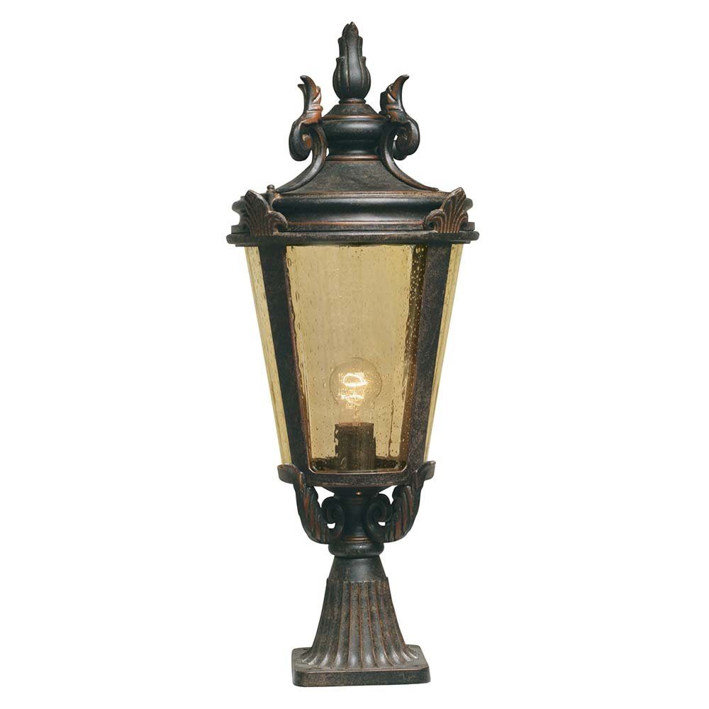 Elstead LIGHTING Sockelleuchten, Leuchtmittel nicht inklusive, Wegleuchte Außenleuchte Sockelleuchte H 68 cm Bronze Gartenlampe Stahl