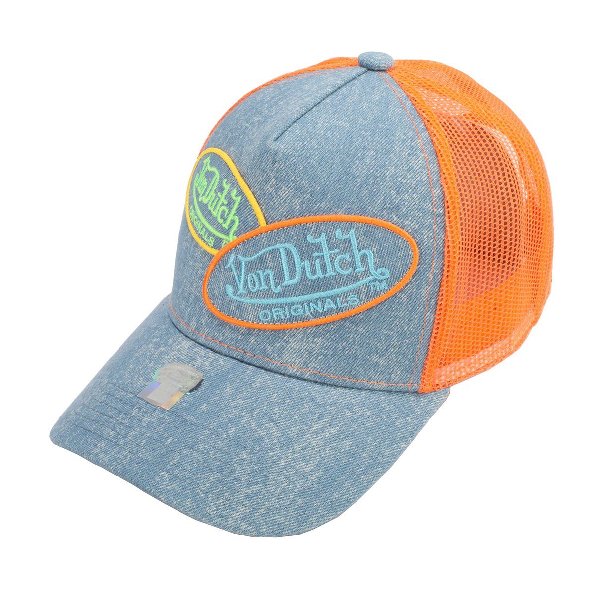 Von Dutch Trucker Cap Russel blau-orange