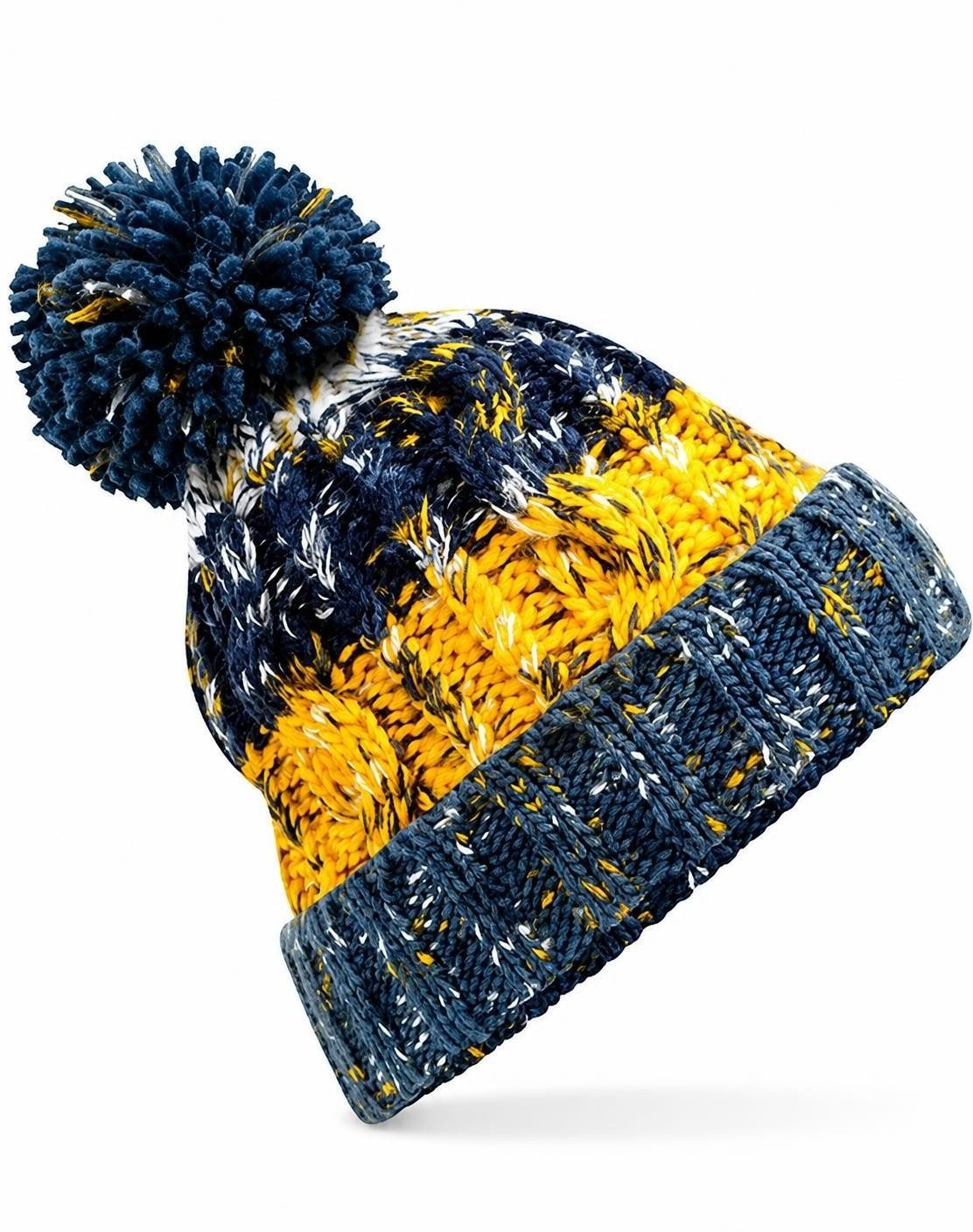 Beechfield® Bommelmütze Corkscrew Pom Pom Beanie Wintermütze