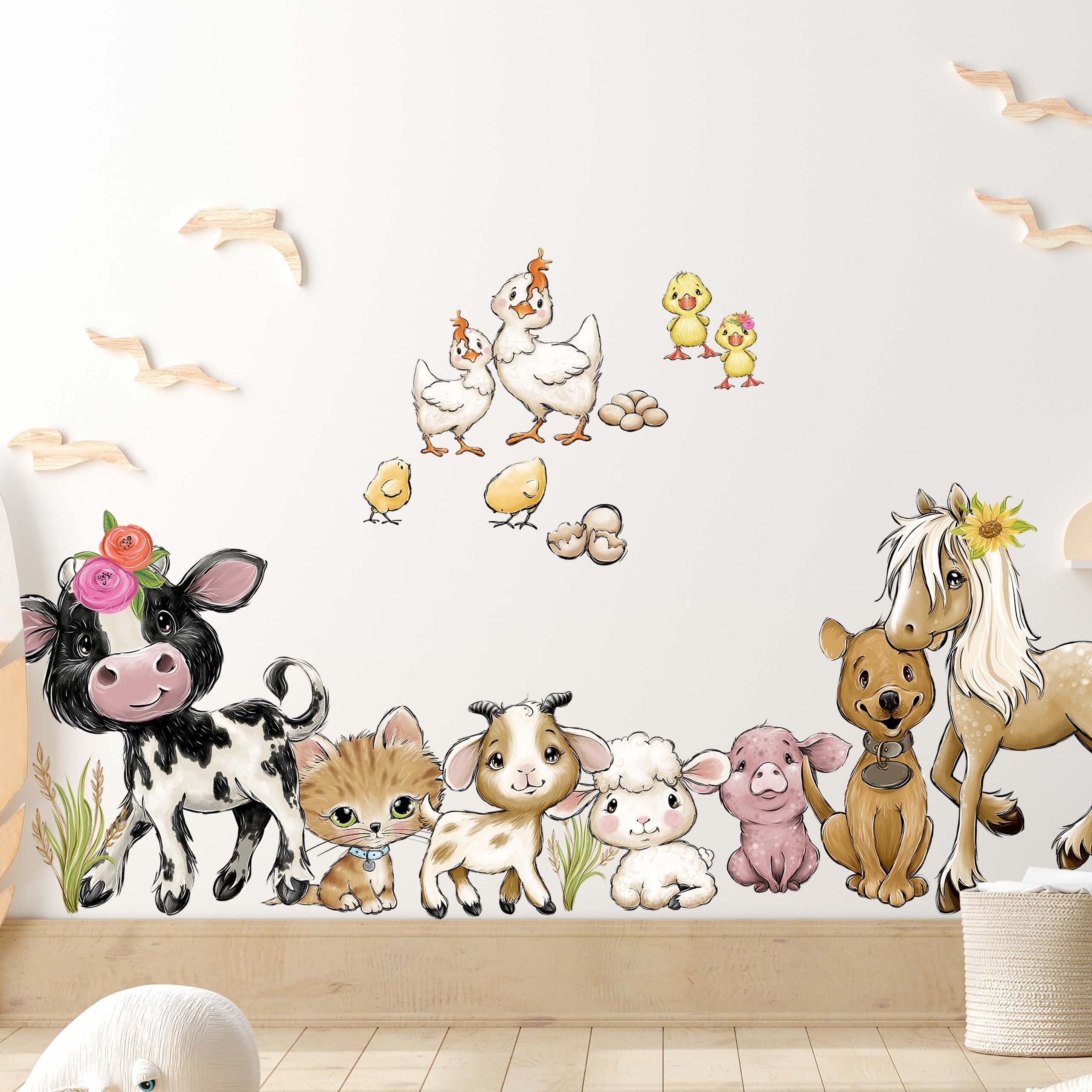 WANDKIND Wandtattoo Bauernhof Set V360, wieder ablösbar