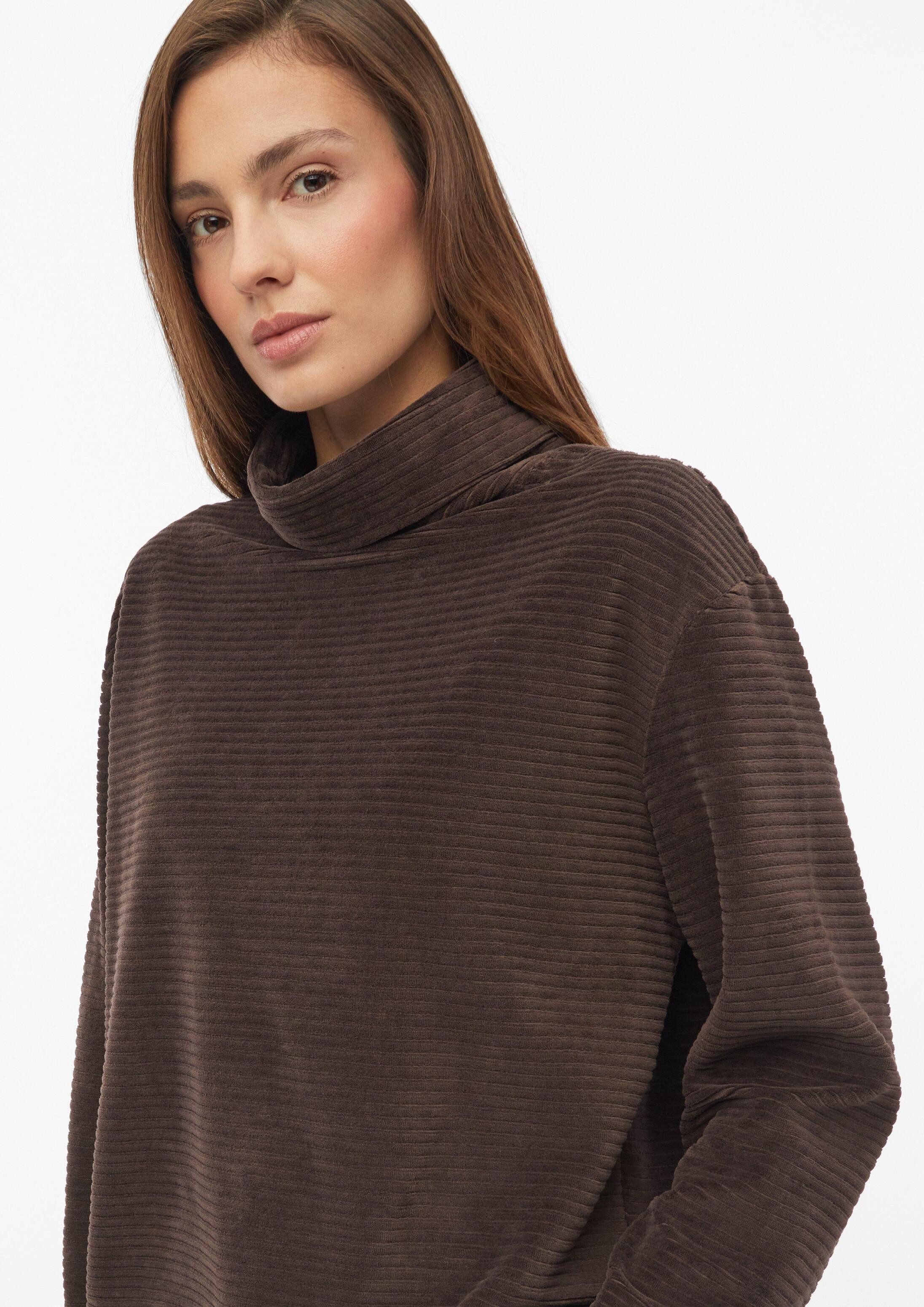 s.Oliver Sweatshirt Sweatshirt Fließendes Sweatshirt aus Cord-Jersey – Bild 4 von 5