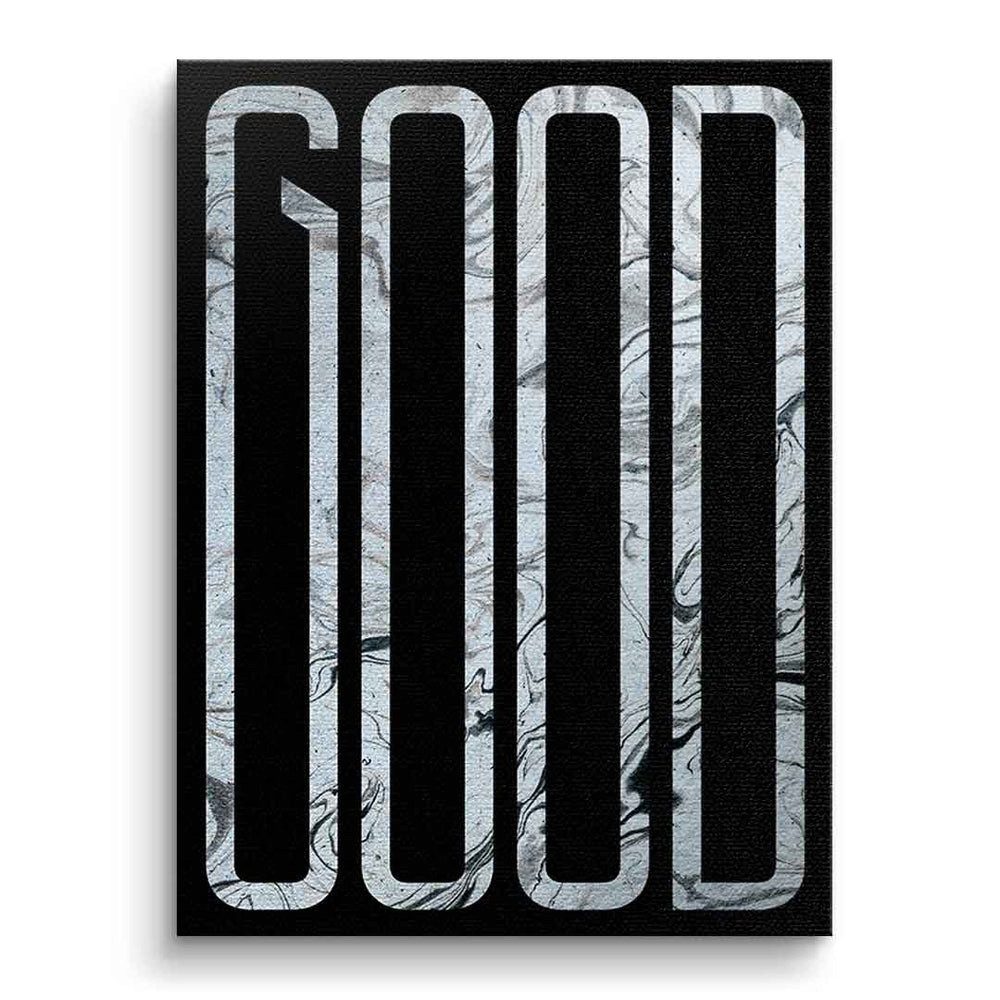 DOTCOMCANVAS® Leinwandbild Good, Leinwandbild Good Motivation Erfolg schwarz Wandbild Kunstdruck