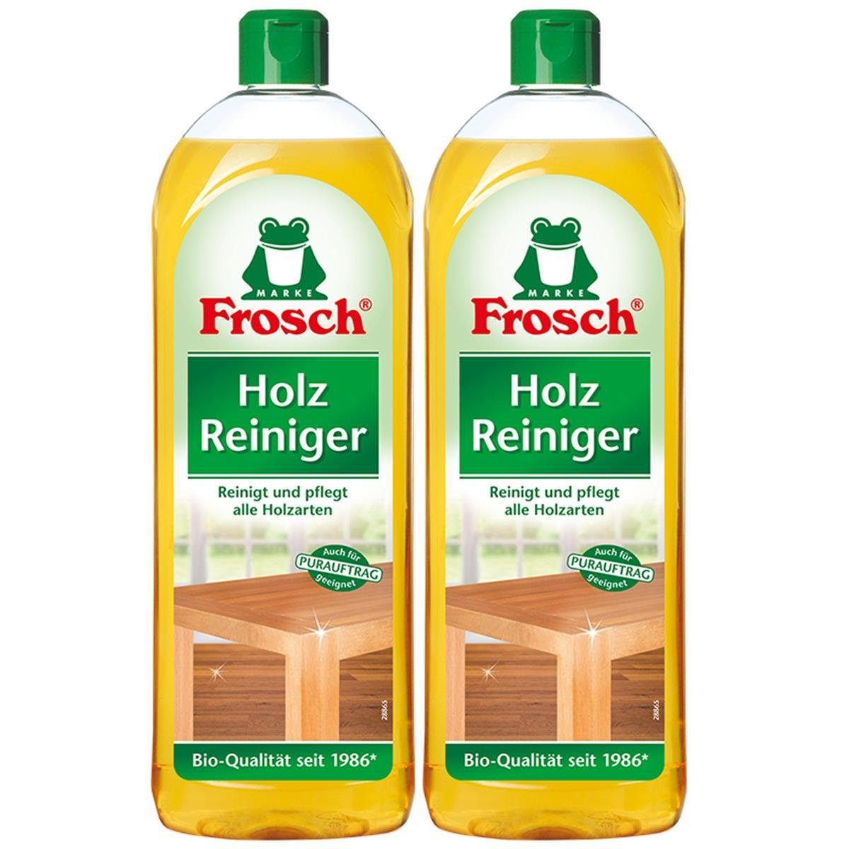 FROSCH 2x Frosch Holz Reiniger 750 ml - mit natürlichen Pflegewirkstoffen der Spezialwaschmittel