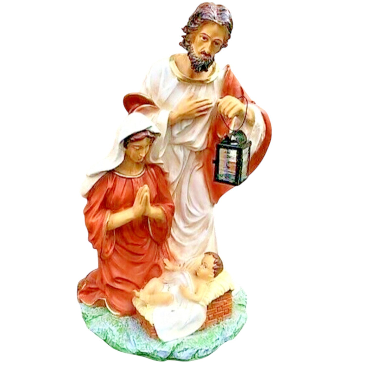 DEKO VERTRIEB BAYERN Krippe XXL Weihnachtskrippe Krippe Set 85cm hoch Figur Josef Maria Jesus Kind