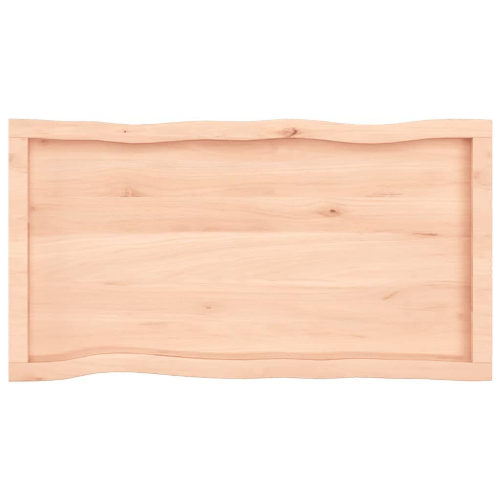 Unbehandelt St) Massivholz 100x50x(2-4) (1 furnicato Tischplatte Baumkante cm