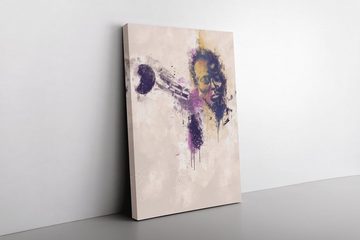 Sinus Art Leinwandbild Miles Davis Porträt Abstrakt Kunst Musiklegende Jazz Trompeter 60x90cm Leinwandbild