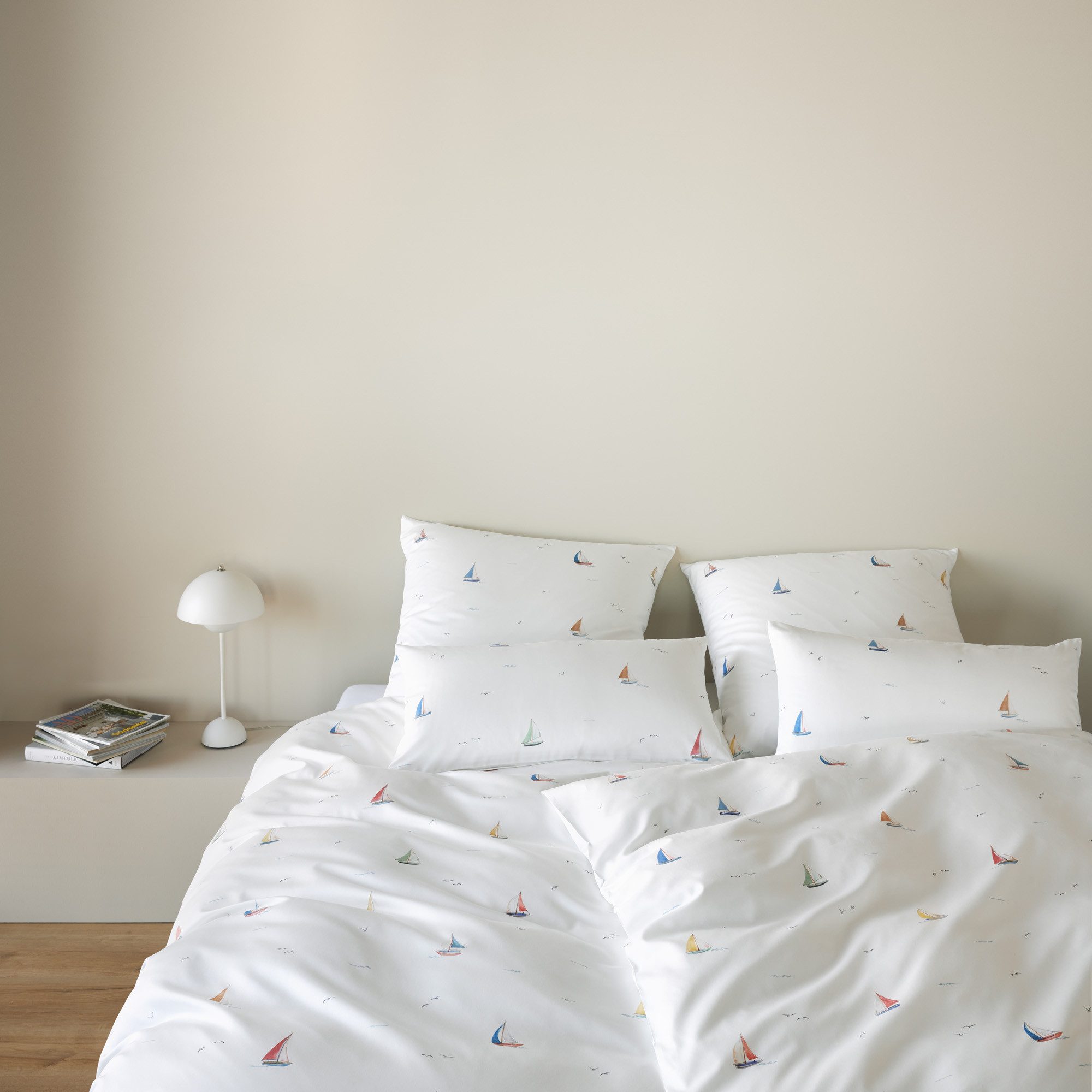 Elegante Bettwäsche Sail Away, Mako-Satin, 2 teilig, angenehmes Hautgefühl