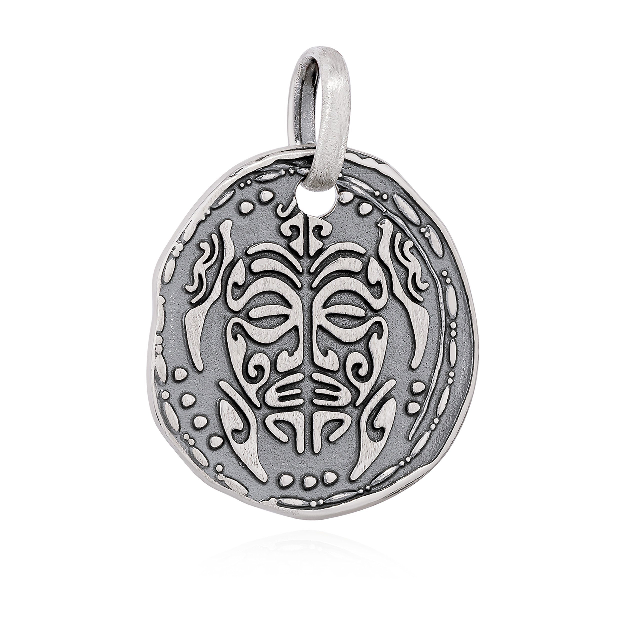 NKlaus Kettenanhänger 23cm Kettenanhänger Schildkröte 925 Sterling Silber Maori Schutzsymbol