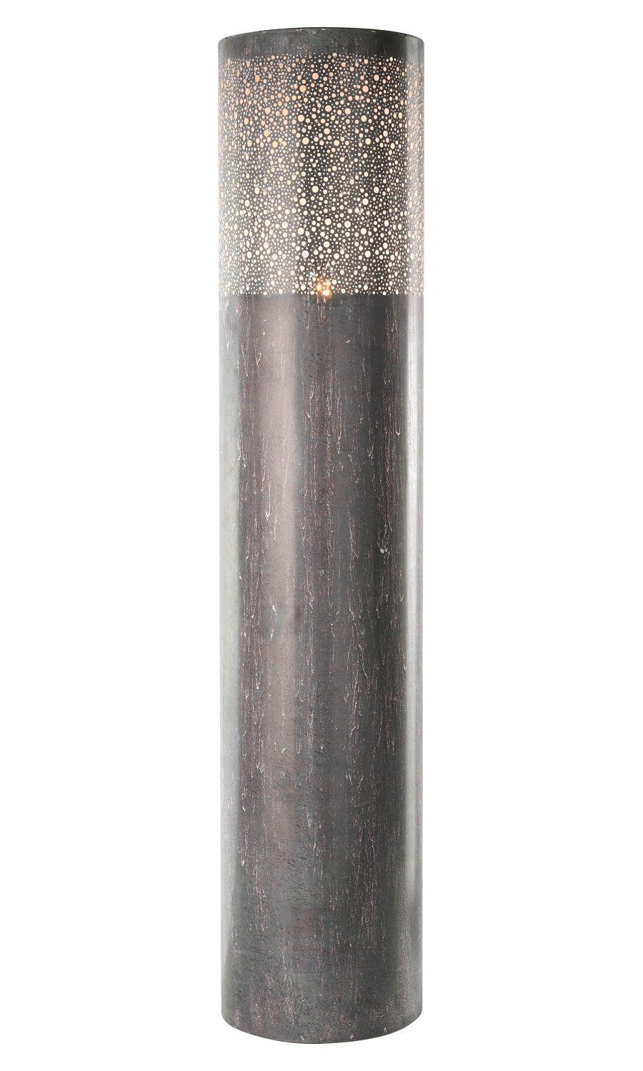casa NOVA Stehleuchte Grau, RUSTY, Leuchtmittel 1-flammig, geeignet für ohne Metall, E27 Stehlampe Leuchtmittel