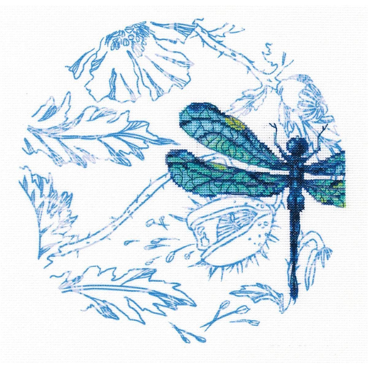 RTO Kreativset RTO Kreuzstich Set "Libellentanz", Zählmuster, (embroidery kit by Marussia)
