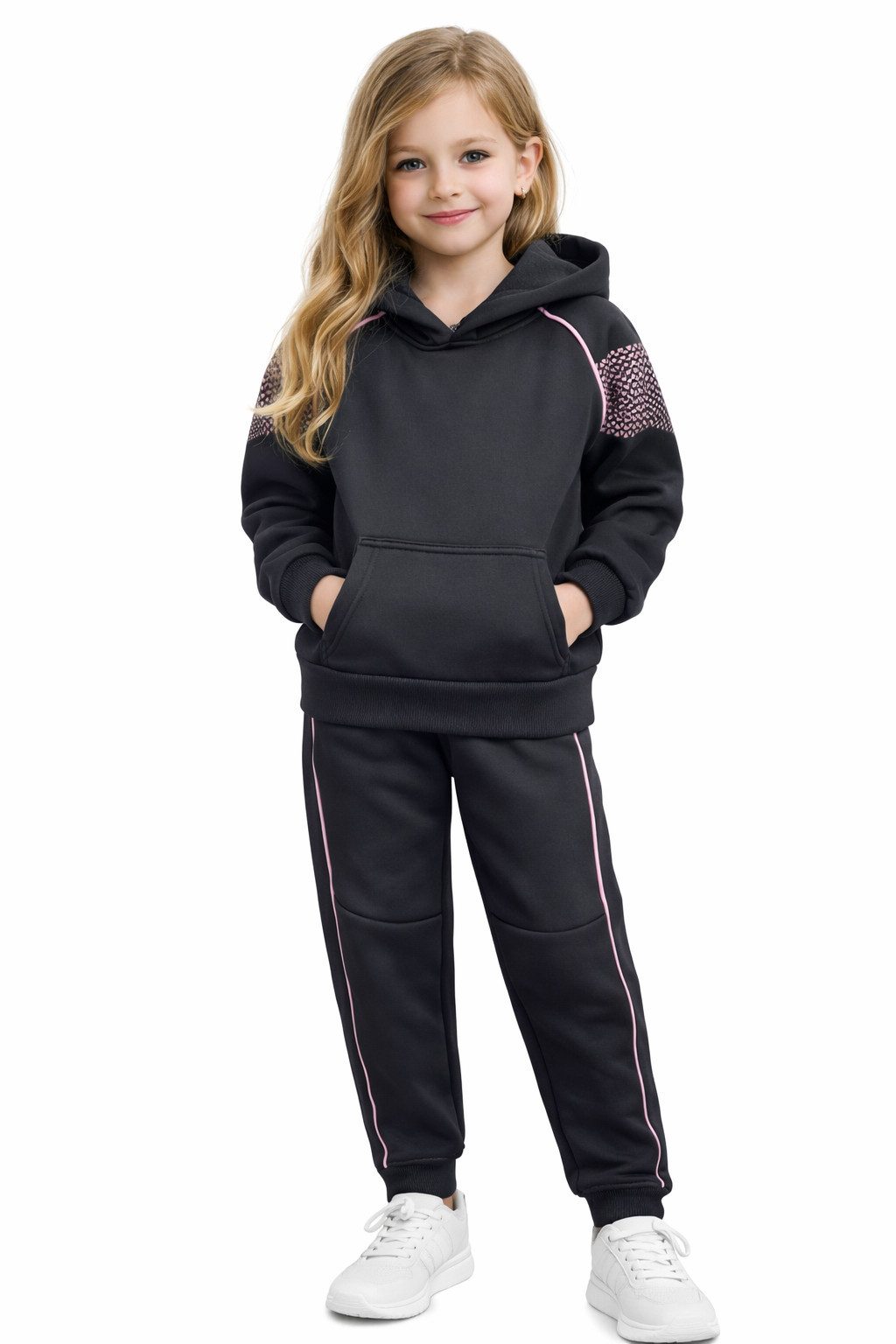 Girls Fashion Sweatanzug Mädchen Jogginganzug Freizeitset Sweatshirt + Jogginghose MF120e (Set)