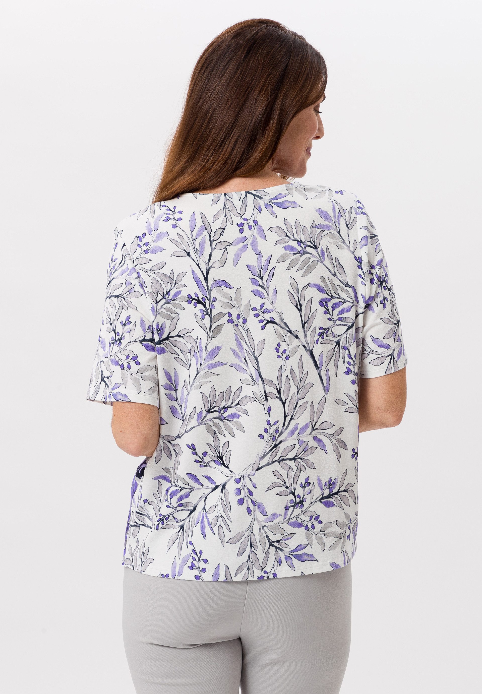 FRANK WALDER Blusenshirt mit pastellfarbenen Ablaufprint