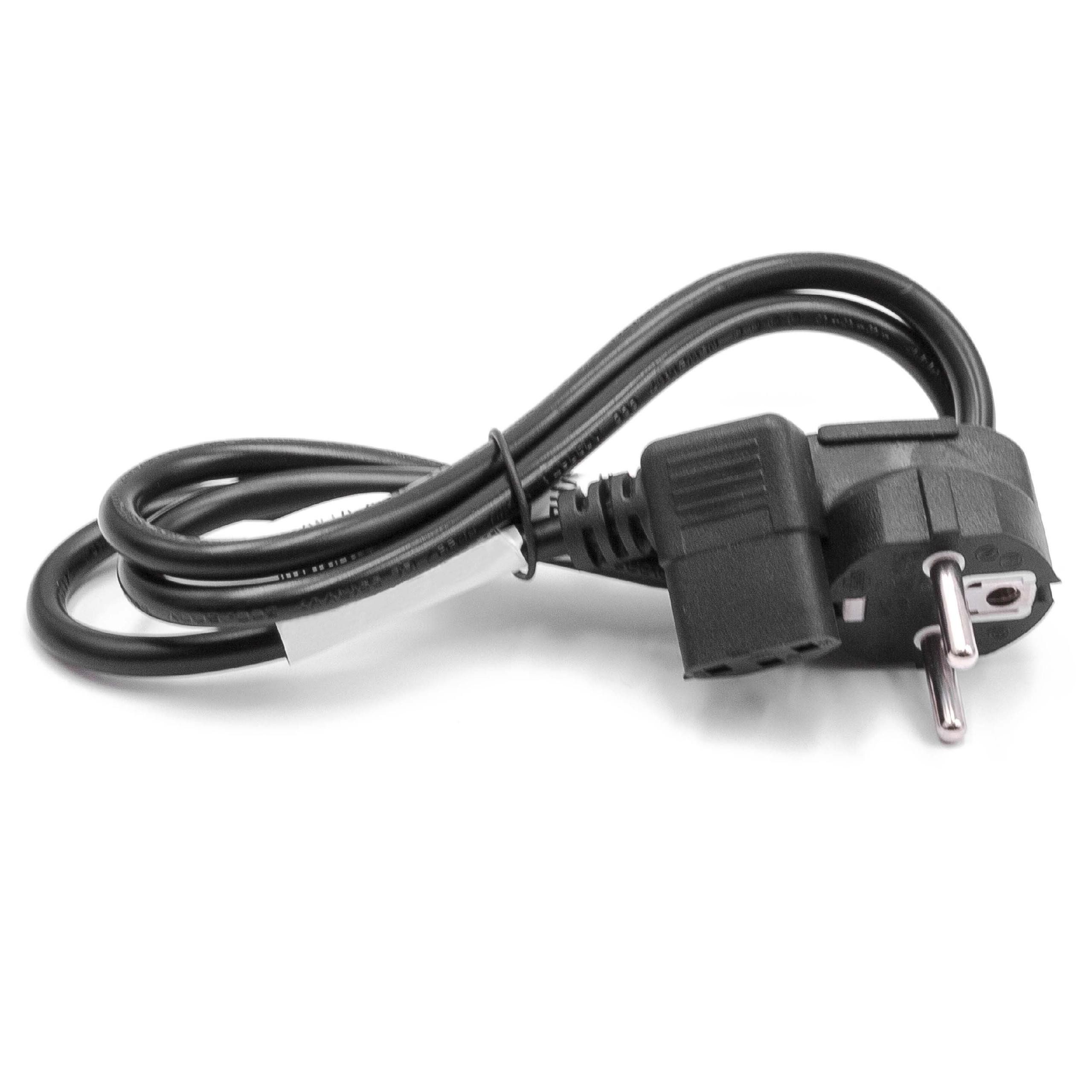 vhbw für Elektronikgeräte Stromkabel, Stromkabel für diverse Kaltgeräte mit C13 Buchse gewinkelt z.B. für PC