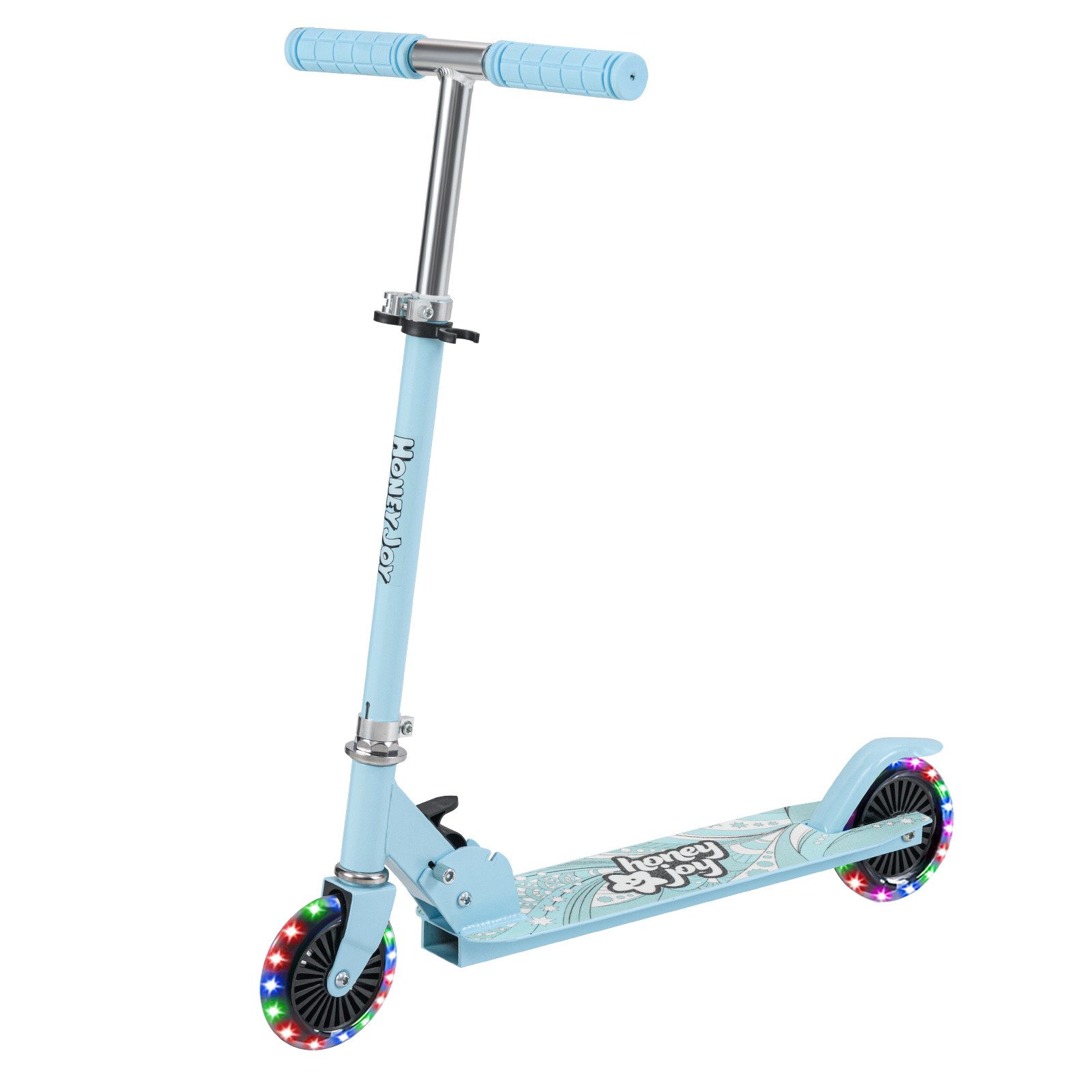 COSTWAY Городской скутер Kinder Скутеры, höhenverstellbar, klappbar, mit 2 LED Räder