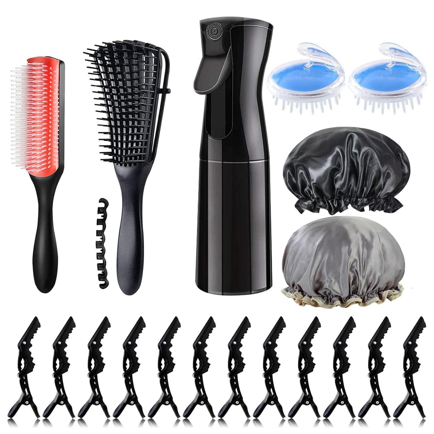LuxusKollektion Haarbürsten-Set Haarbürsten Set Sleek Look Skelettbürste Kopfhaut Massagebürste