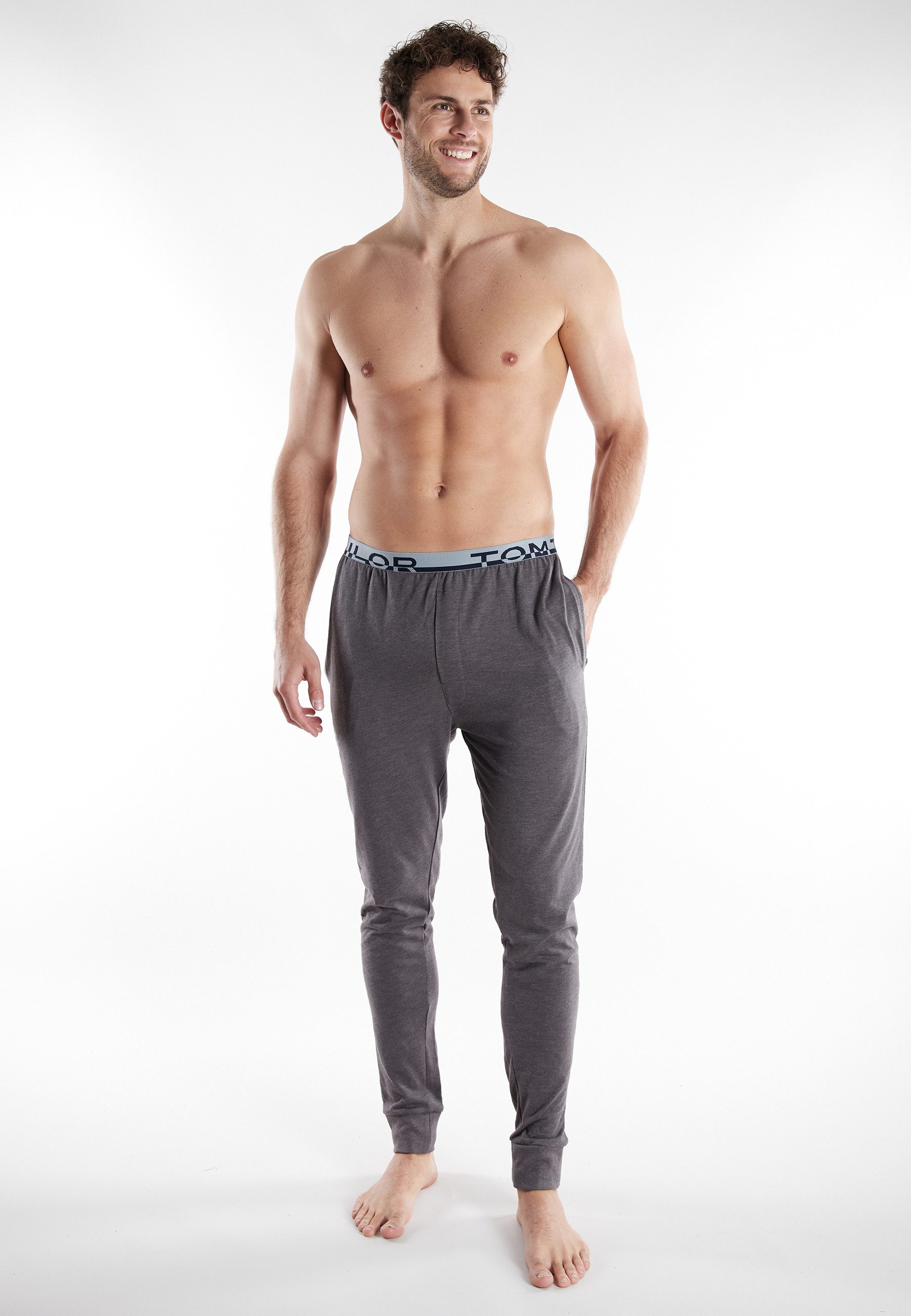 TOM TAILOR Pyjamahose Brügge Logobund, schmaler Fit, Seitentaschen, atmungs günstig online kaufen