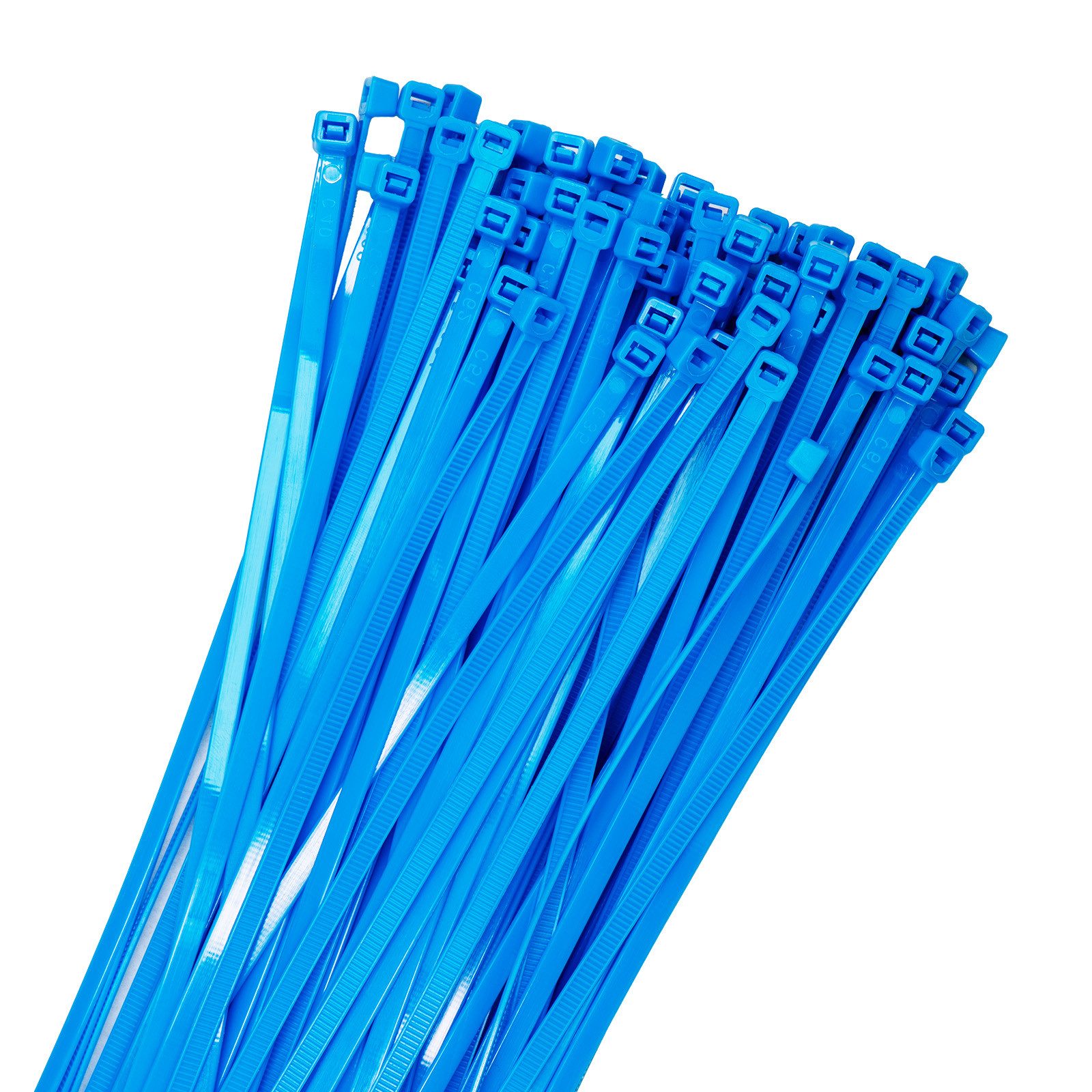 HORZEFIX Kabelbinder set blau lang uv beständig Universalbinder 2,5, 3,6, 4,8, 7,6 breit (Packung, 500-St., VPE= 5 x 100 Kabelbinder im Polybeutel) Temperaturbeständig/wetterfest