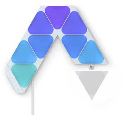 nanoleaf Dekolicht Nanoleaf Shapes Triangles Mini Starter Kit - 9PK, LED fest integriert, 9 Mini LED-Lichtdreiecke für smarte Beleuchtung