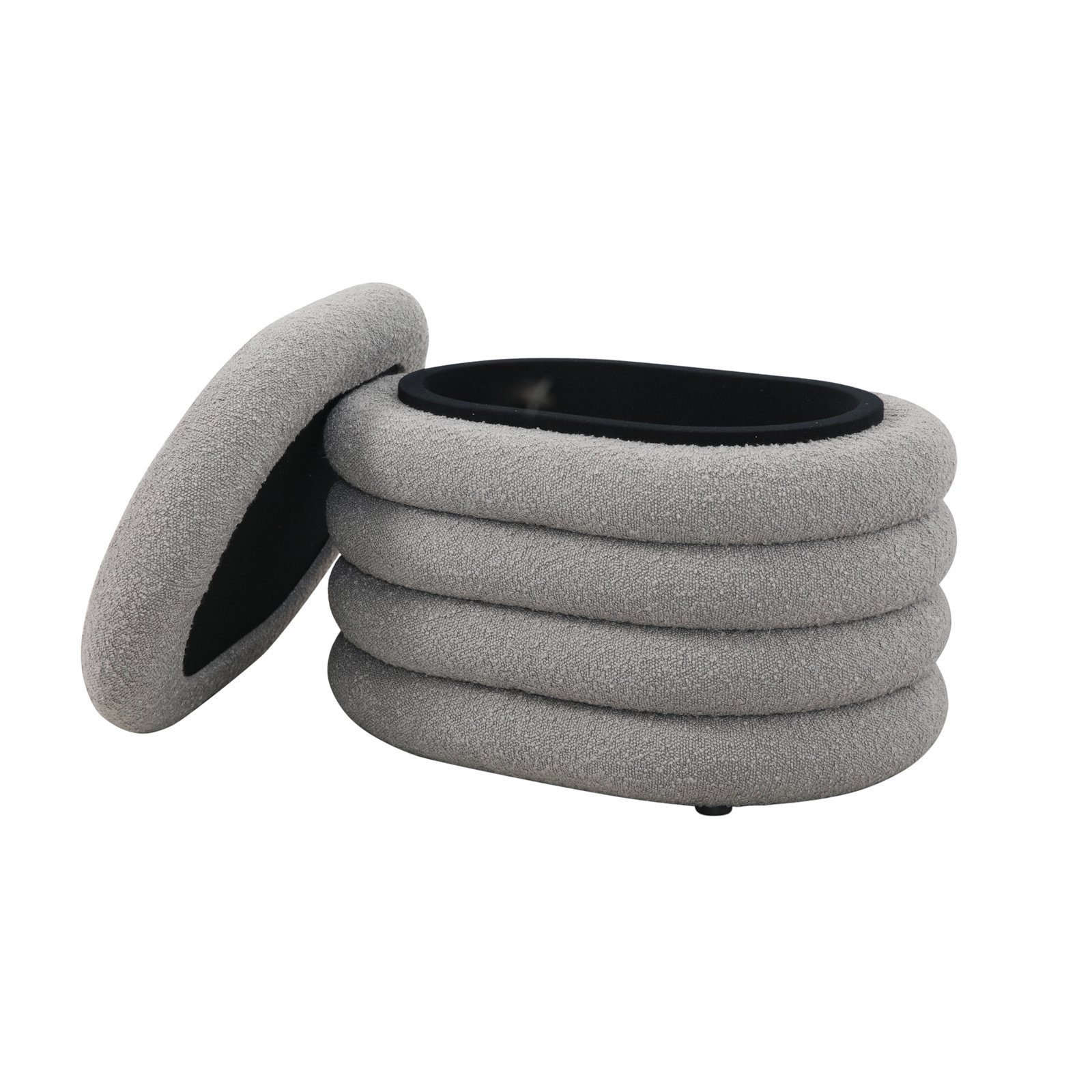 SVITA Sitzhocker BLOSSOM S, Pouf, Sitzbank, mit Stauraumfach, Bouclé-Bezug, günstig online kaufen