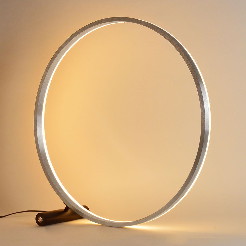 s.luce Schwarz, Ringlampe Indirekt LED Direkt Warmweiß oder Tischleuchte