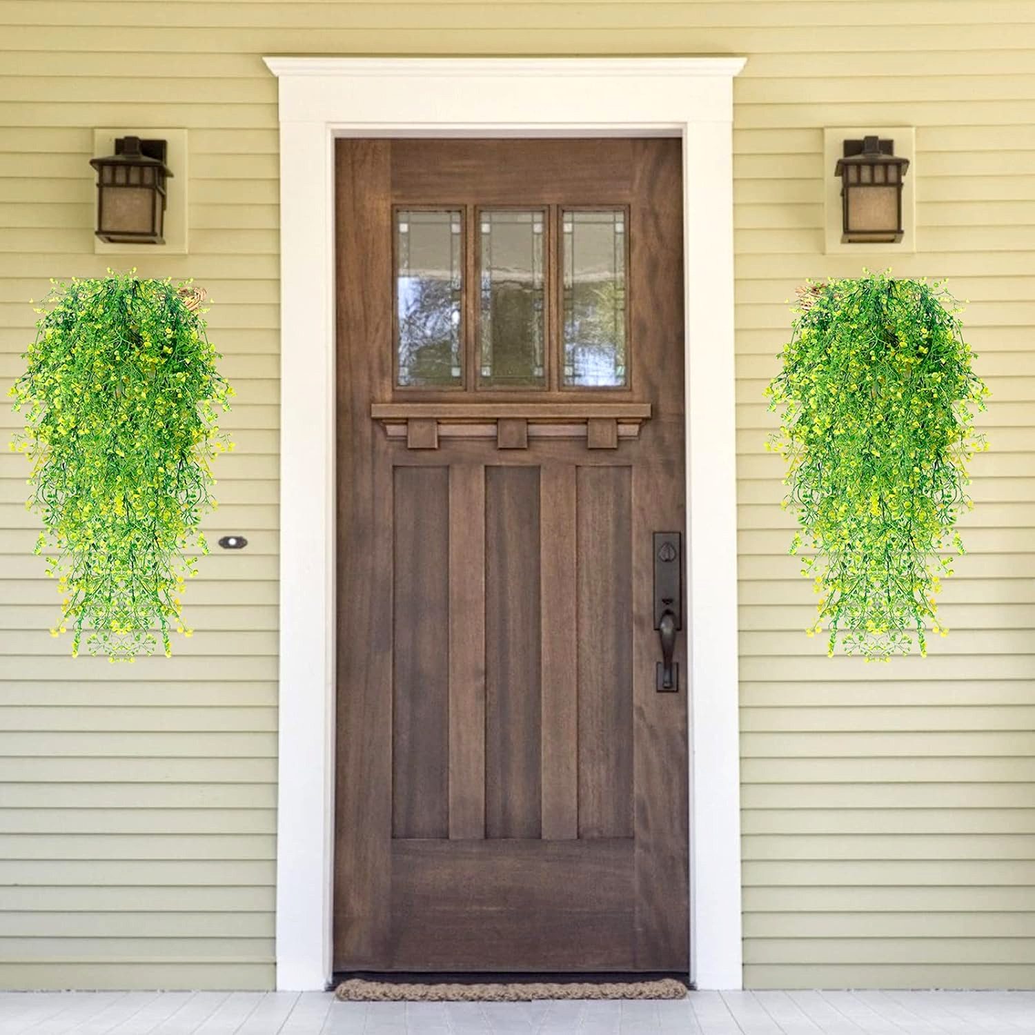 Kunstblume 4 Stück Künstliche Blumen an der Wand,80cm Künstliche Hängepflanzen, NUODWELL