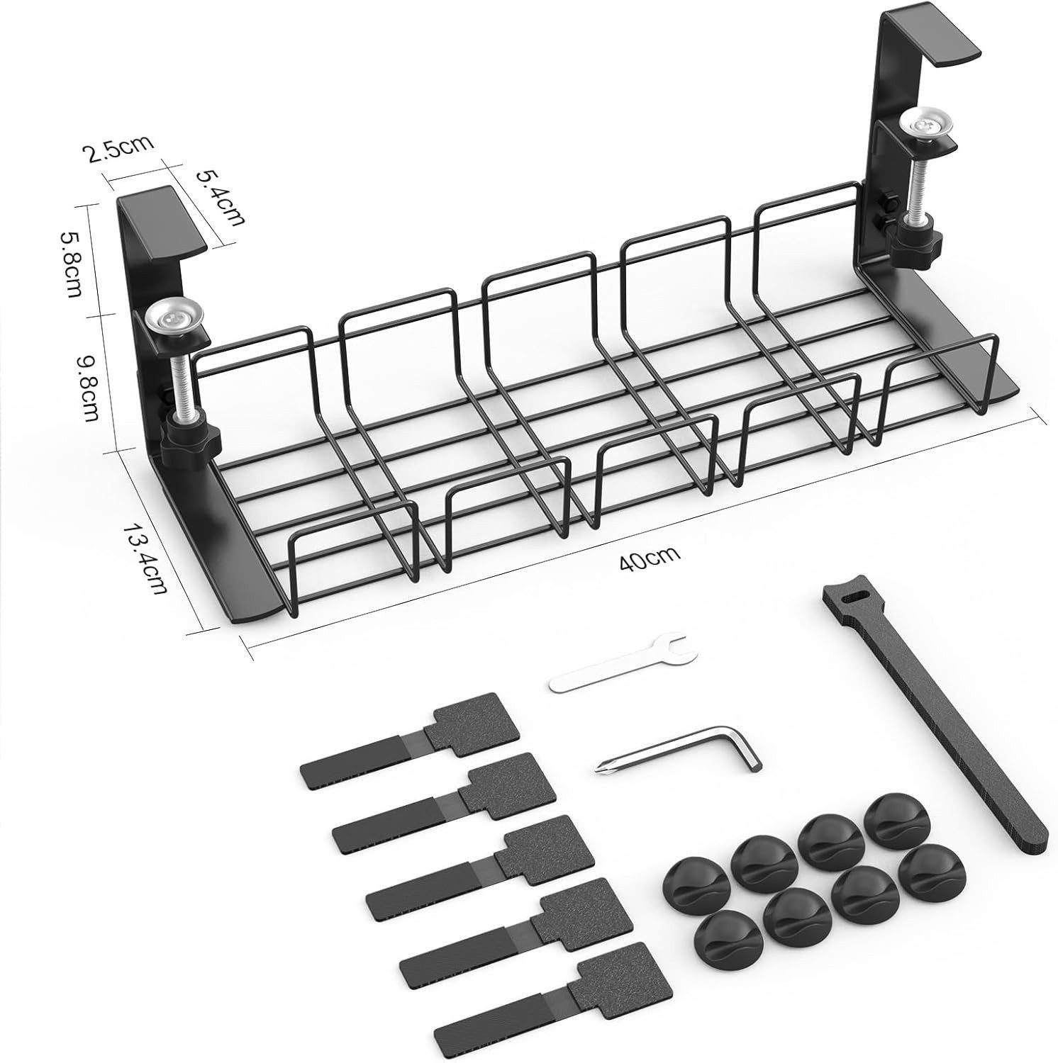 SURFOU Kabelbox Kabelorganizer für Schreibtisch – Bohrfreie Montage