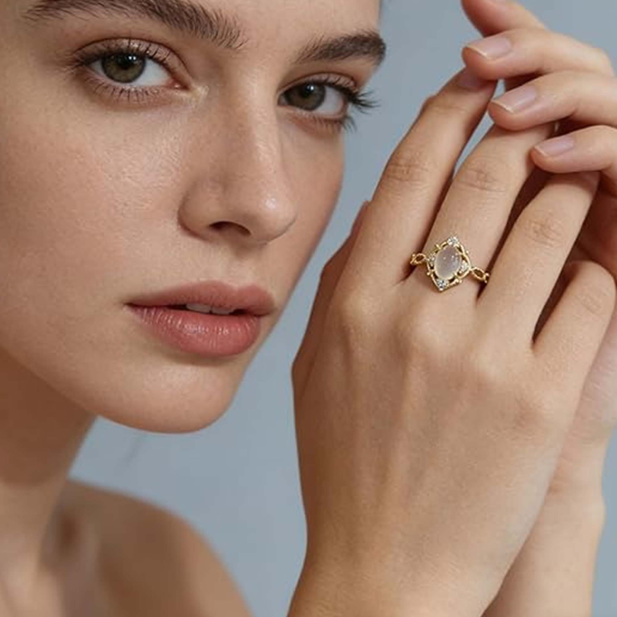 MOPUEA Fingerring Offener verstellbarer Damenring mit gewebtem Hohlraumdesign (Einzelring, ideal wenn du keinen unnötigen Schmuck willst, Schlichtes Design, pas – Bild 5 von 5