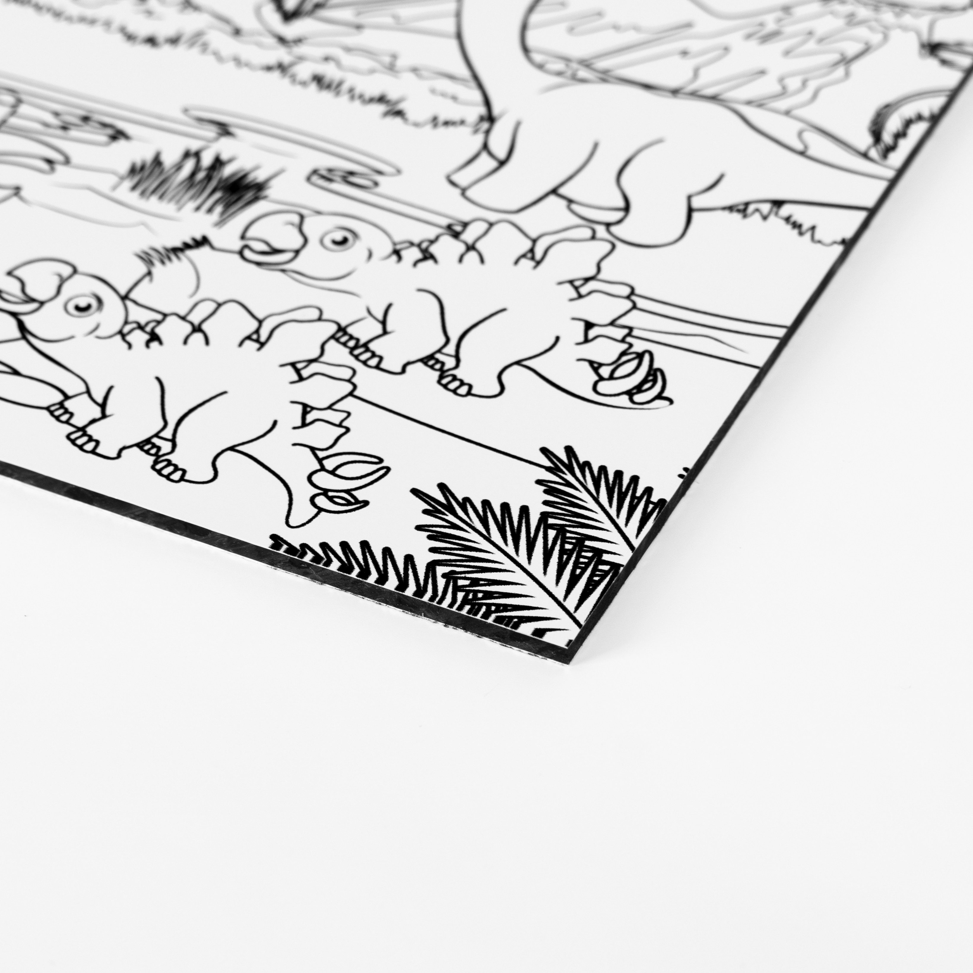 queence Bild Löwe im Dschungel, Blätter, Blätterbilder, Figuren, Löwe, Löwen, Mädchen, Märchenbilder, klassische Fantasie (1 St), DIY Wandbild aus Dibond