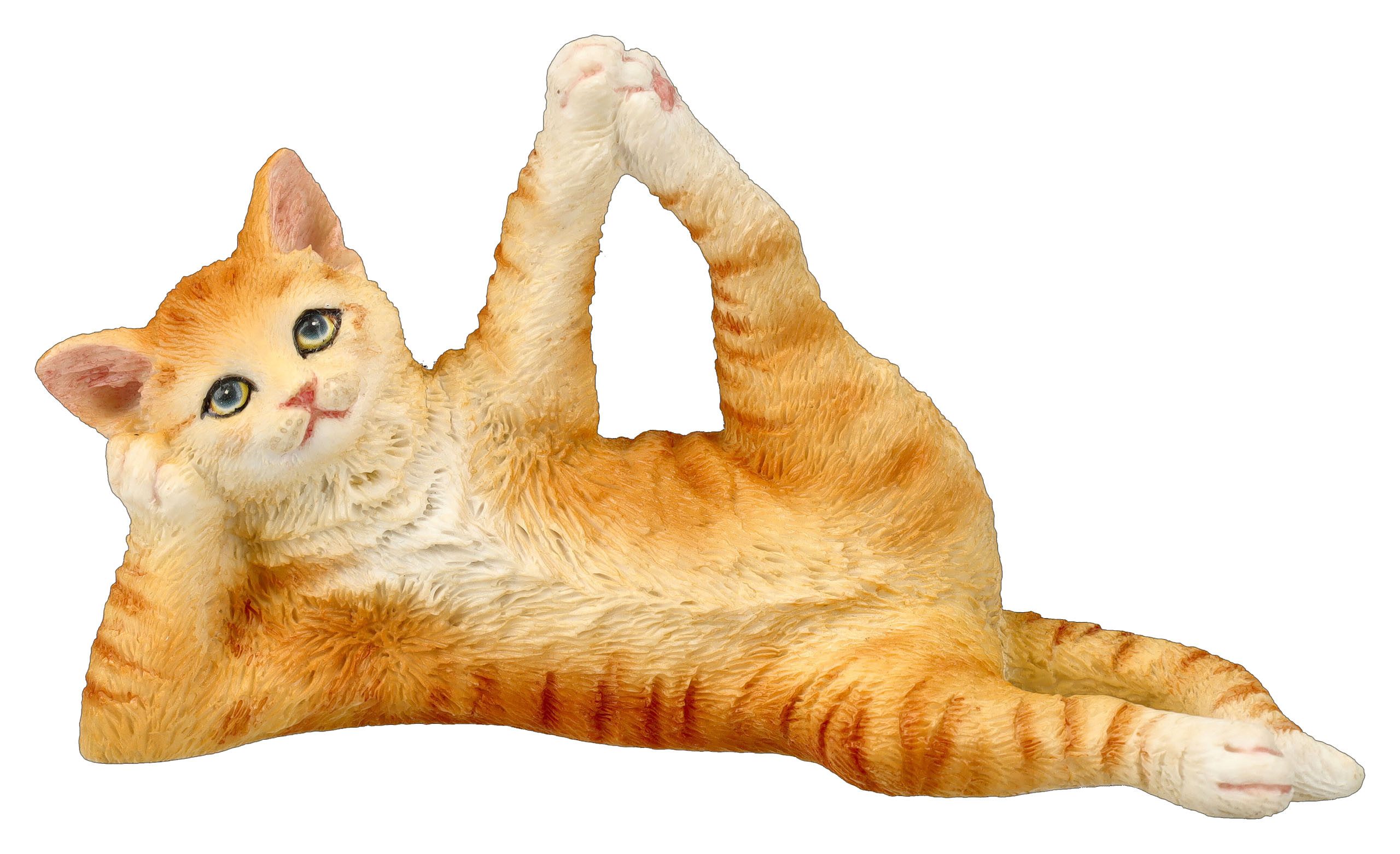 Figuren Shop GmbH Tierfigur Katze beim Yoga – Figur Statue Veronese Studio Collection 7 cm Deko