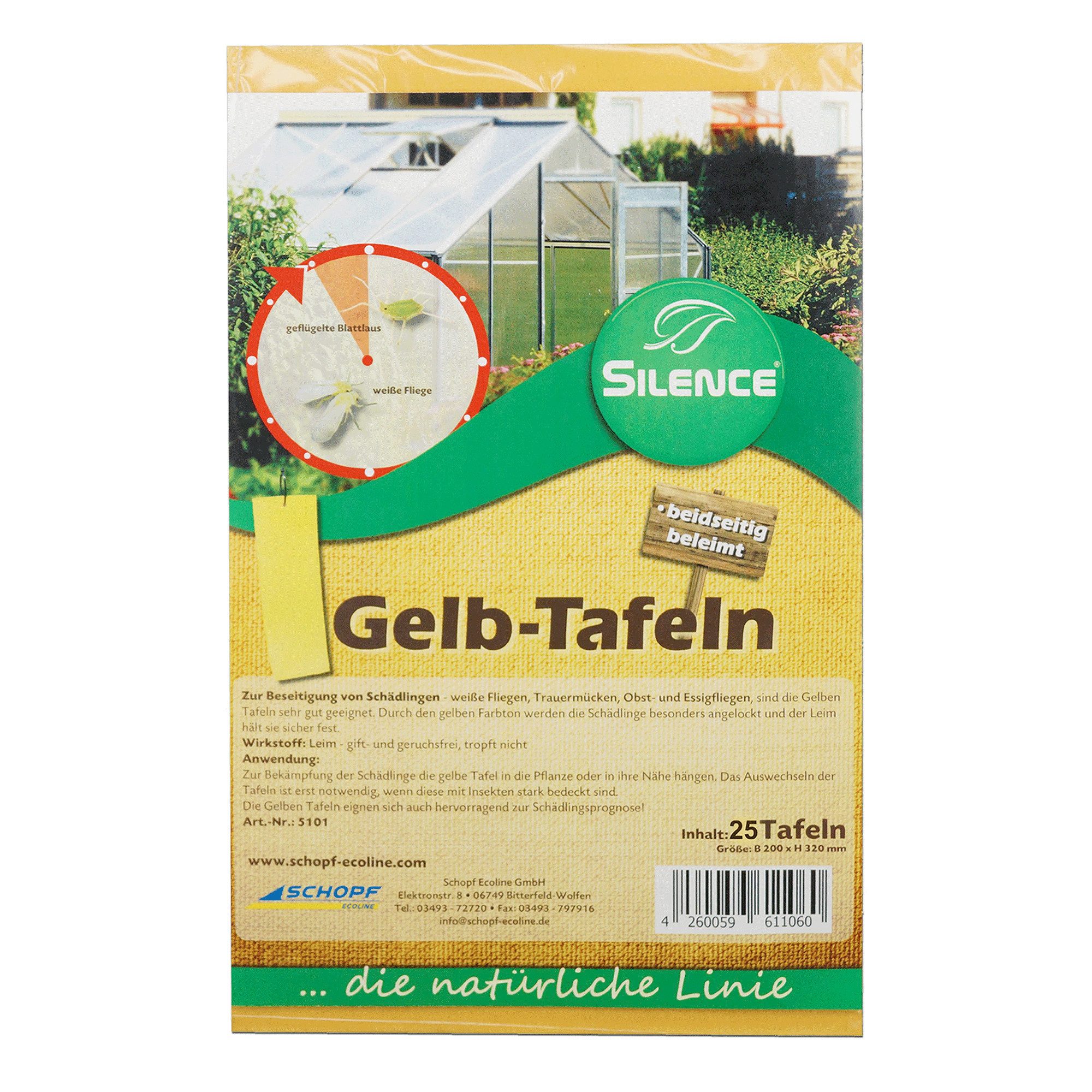 Dr. Stähler Insektenfalle Gelbtafeln Groß – Gelbfallen - Monitoringfallen - Effektiver Schutz
