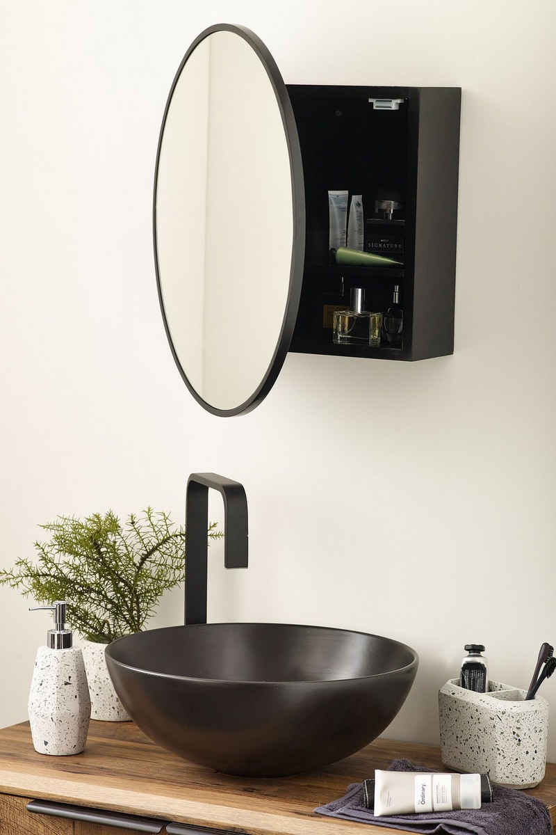 Next Badezimmerspiegelschrank Runder Spiegelwandschrank (1-St)