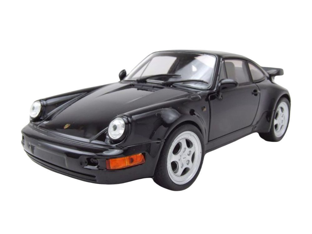 Welly Modellauto Porsche 911 (964) Turbo 1990 schwarz, Maßstab 1:24