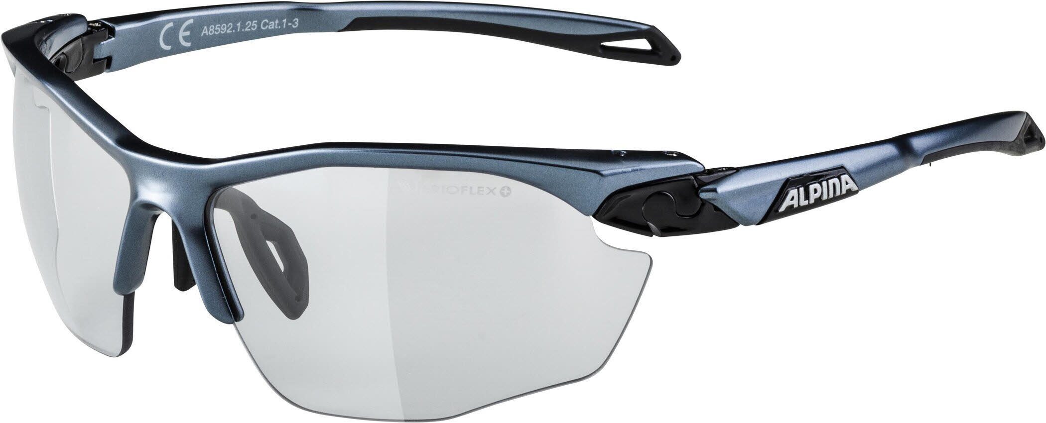 tin-black Alpina gloss Skibrille