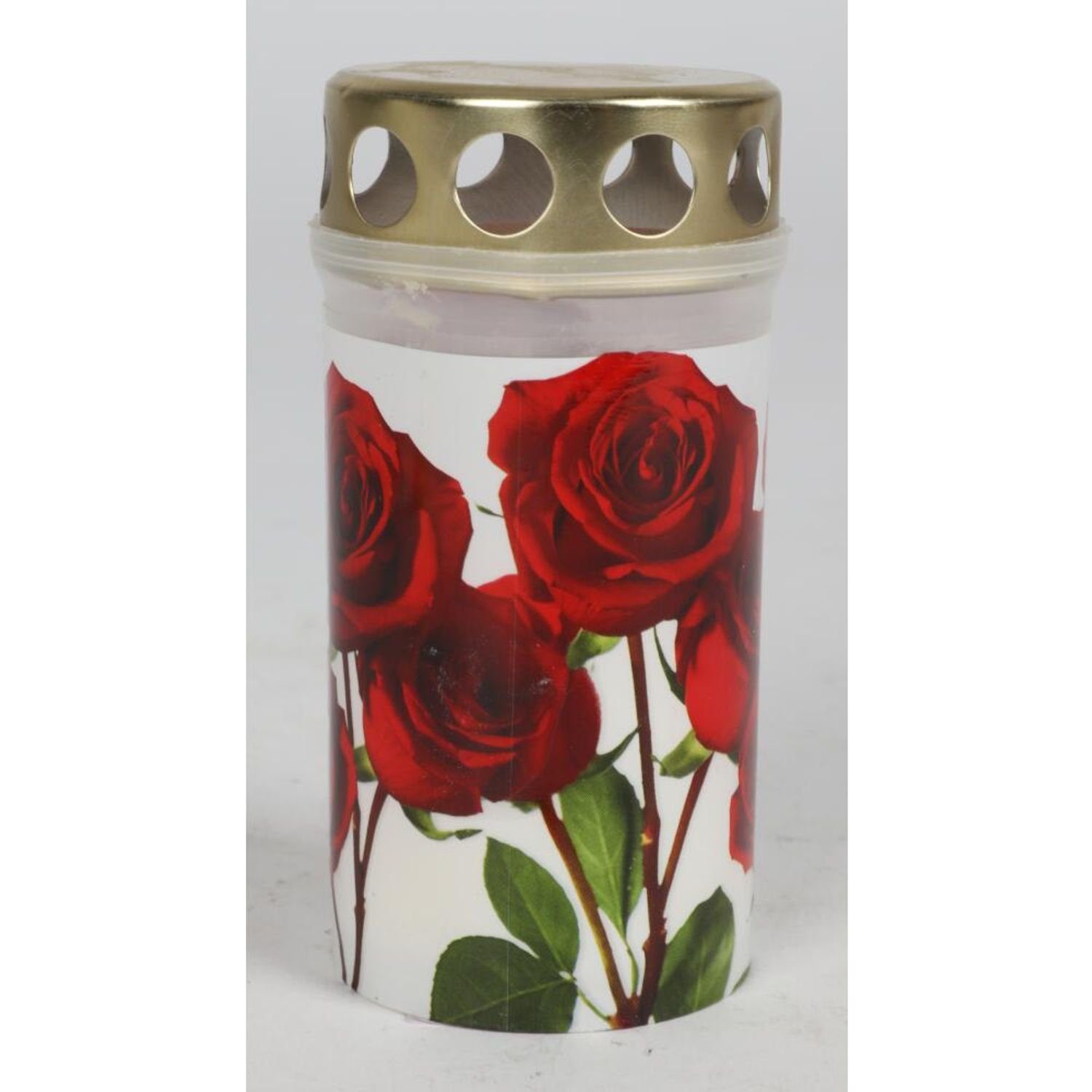 BURI Grabkerze 15x Grablicht Rosen Kerzen Leuchte Friedhof Schmuck Laterne günstig online kaufen