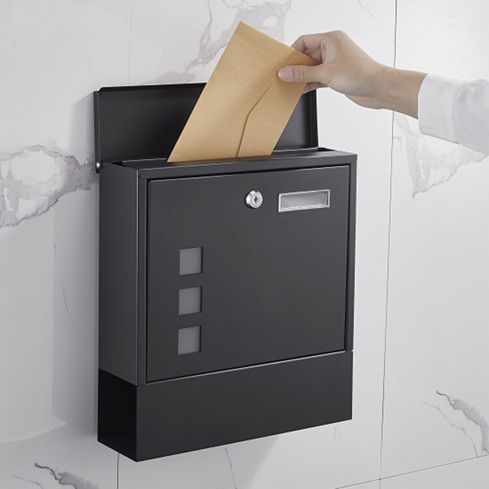 HAC24 Wandbriefkasten Briefkasten mit Zeitungsfach Wetterfest Hausbriefkast günstig online kaufen