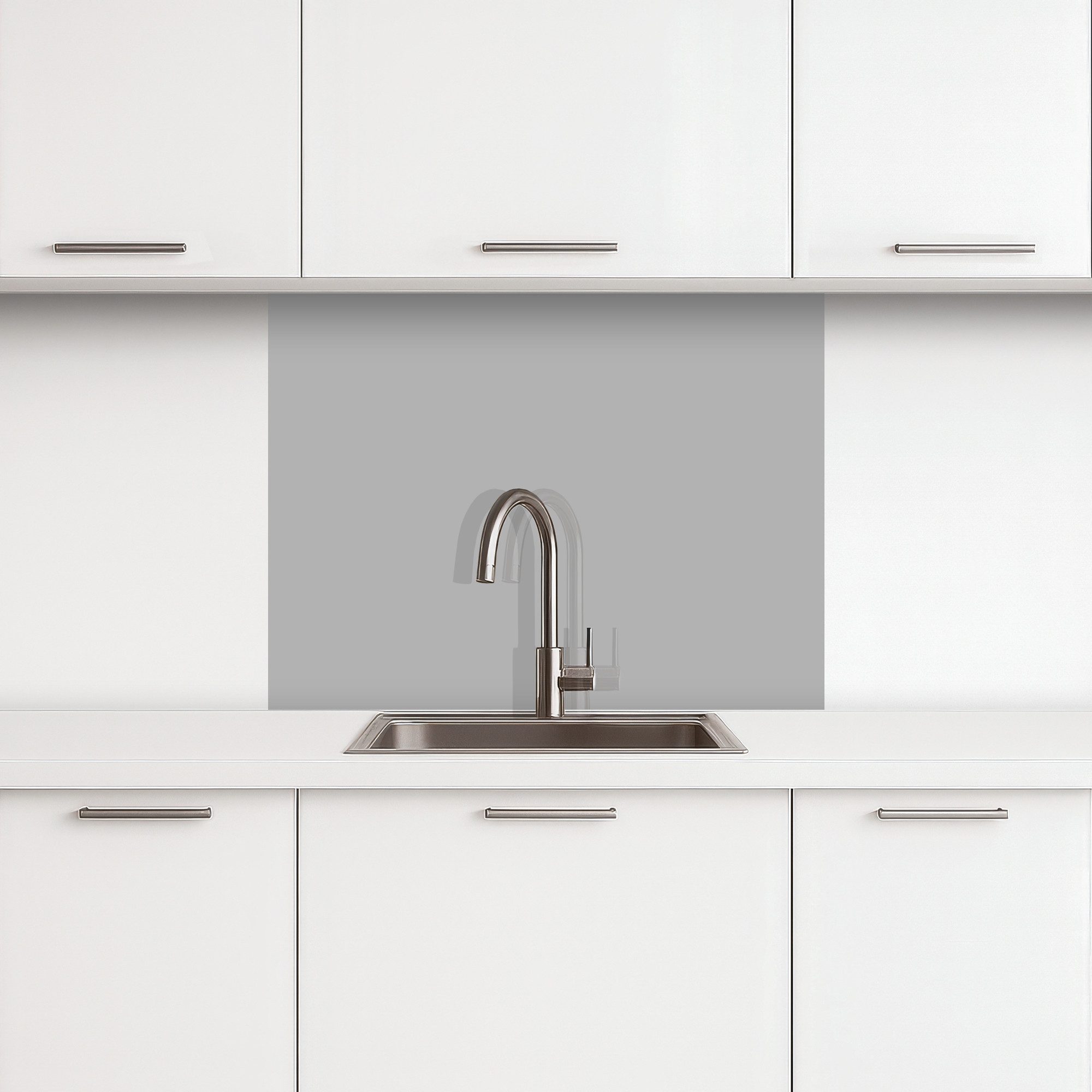 KitchenYeah Küchenrückwand selbstklebend Grau - Unifarbener Druck, (1-tlg), Spritzschutz, Küche, Rückwand, Küchenwand, Küchenfront, 80x60 cm