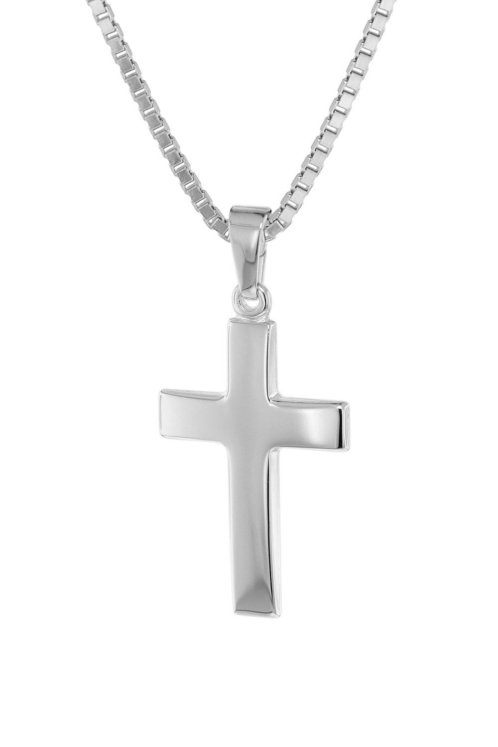 trendor Kette mit Anhänger 21 mm Weißgold 333 (8 Kt) mit Silber- günstig online kaufen