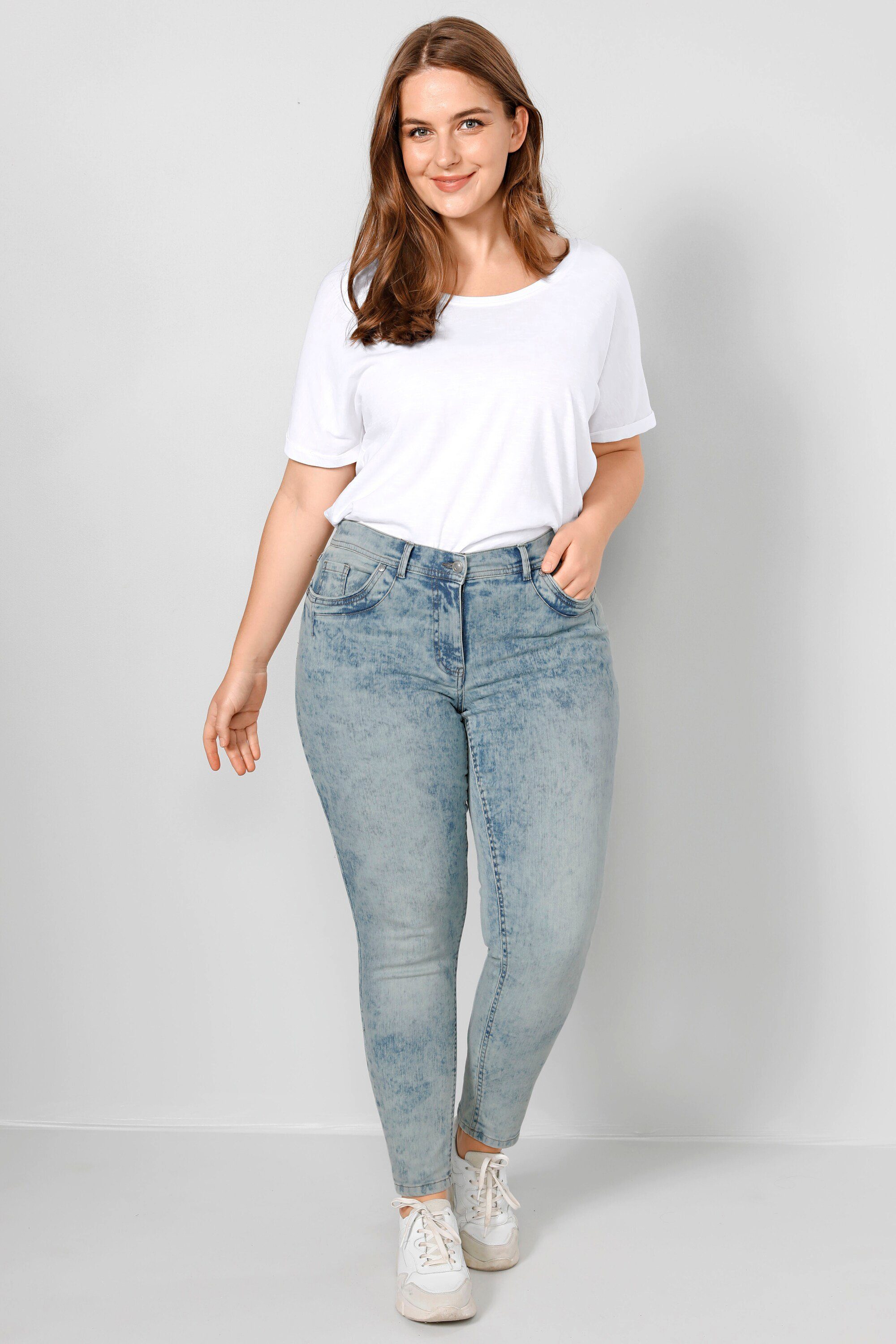 Janet & Joyce Regular-fit-Jeans Jeans Slim Fit Vintage Look 5-Pocket