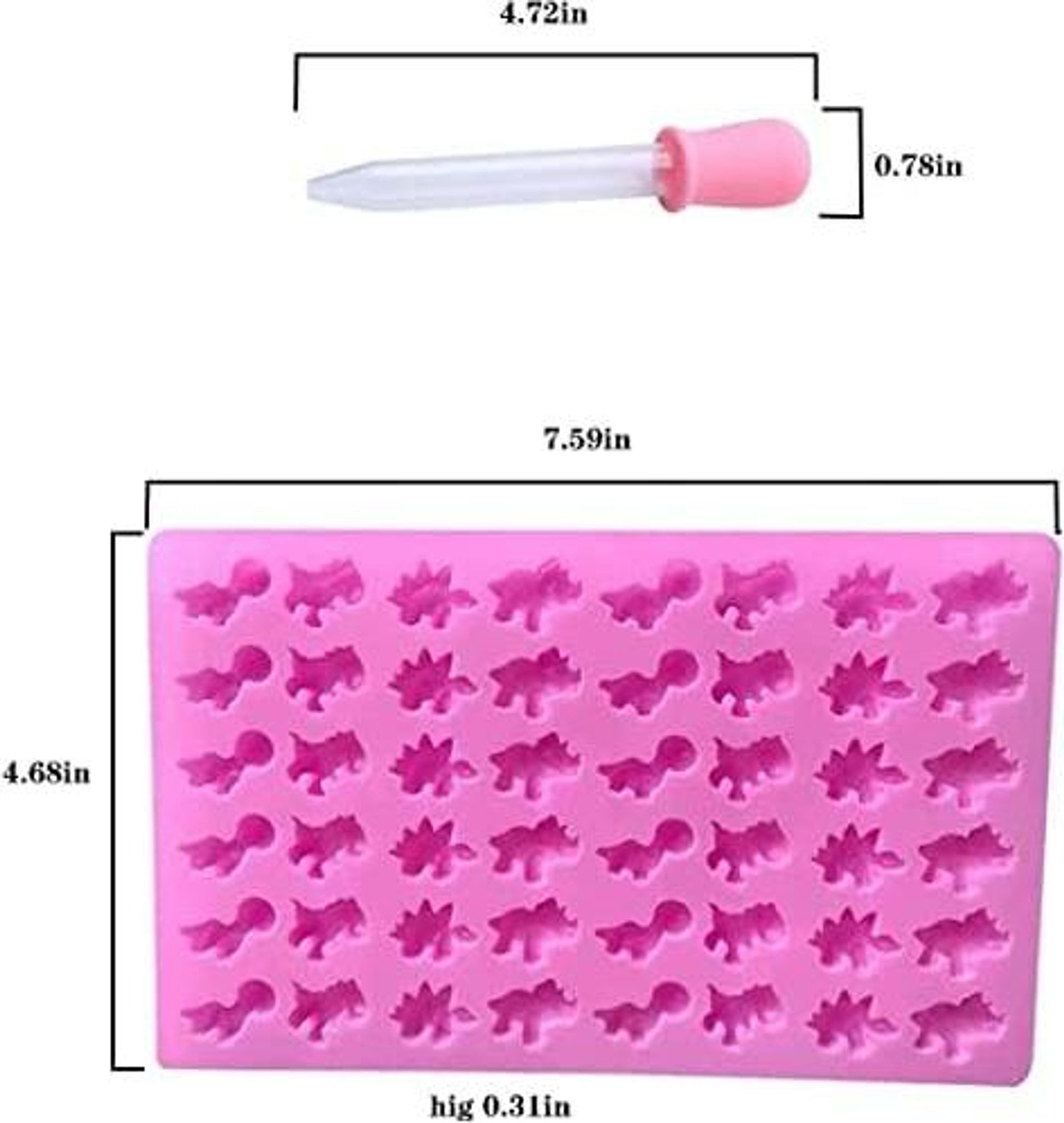 FELIXLEO Silikonform Silikon Gummibärchen Formen mit Pipetten, (5-tlg)