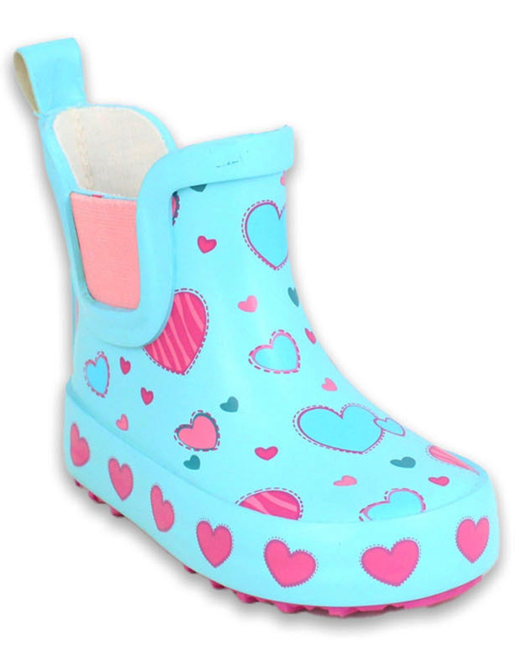 Beck Kleinkinder Gummistiefel Sweethearts Gummistiefel (wasserdichte Kurzstiefel, aus weichem Naturkautschuk) seitliche Gummi-Einsätze für leichtes An- und Ausziehen