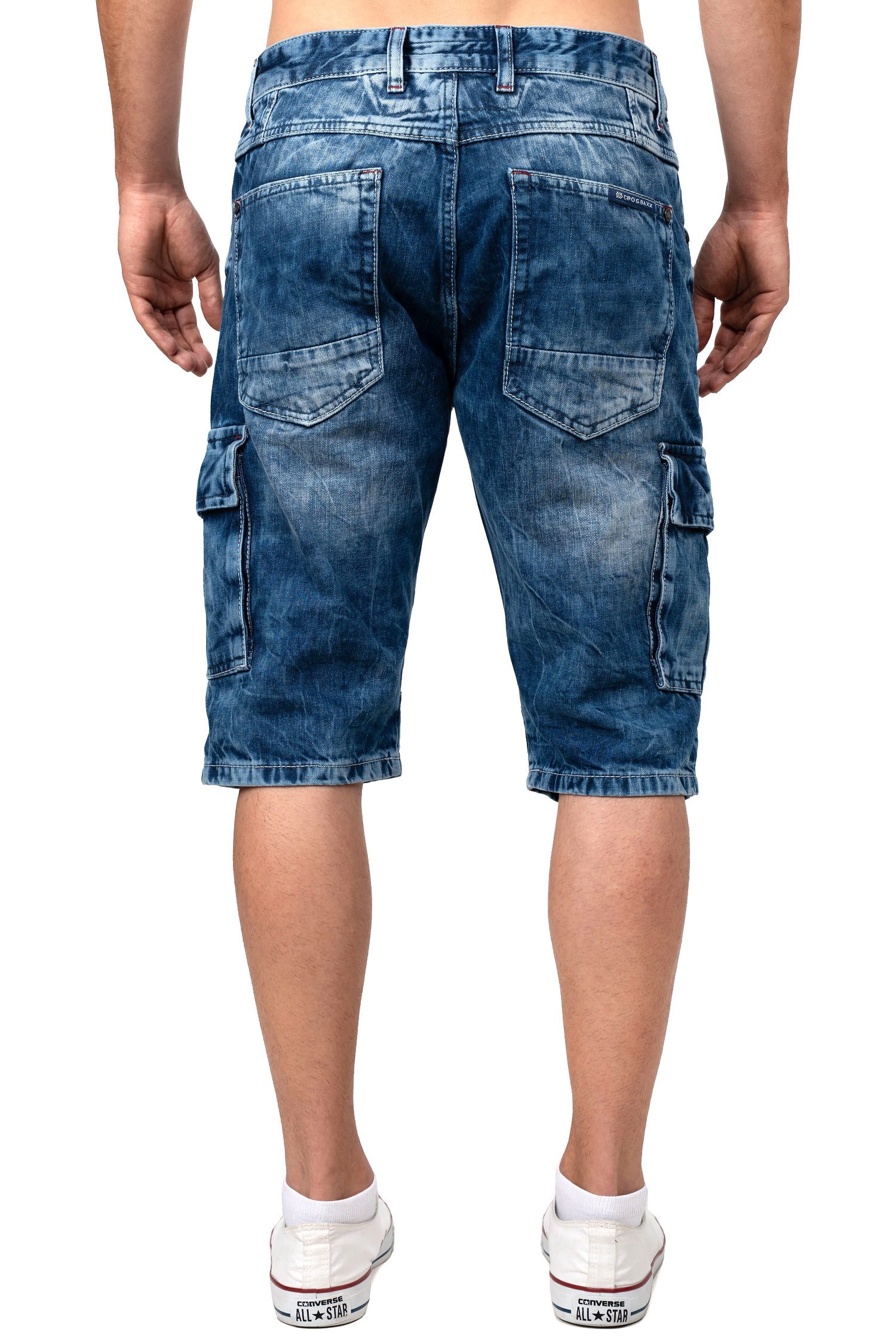 Cipo & Baxx Jeansshorts Herren Regular Fit Kurze Hose Stonewashed BA-CK295 günstig online kaufen