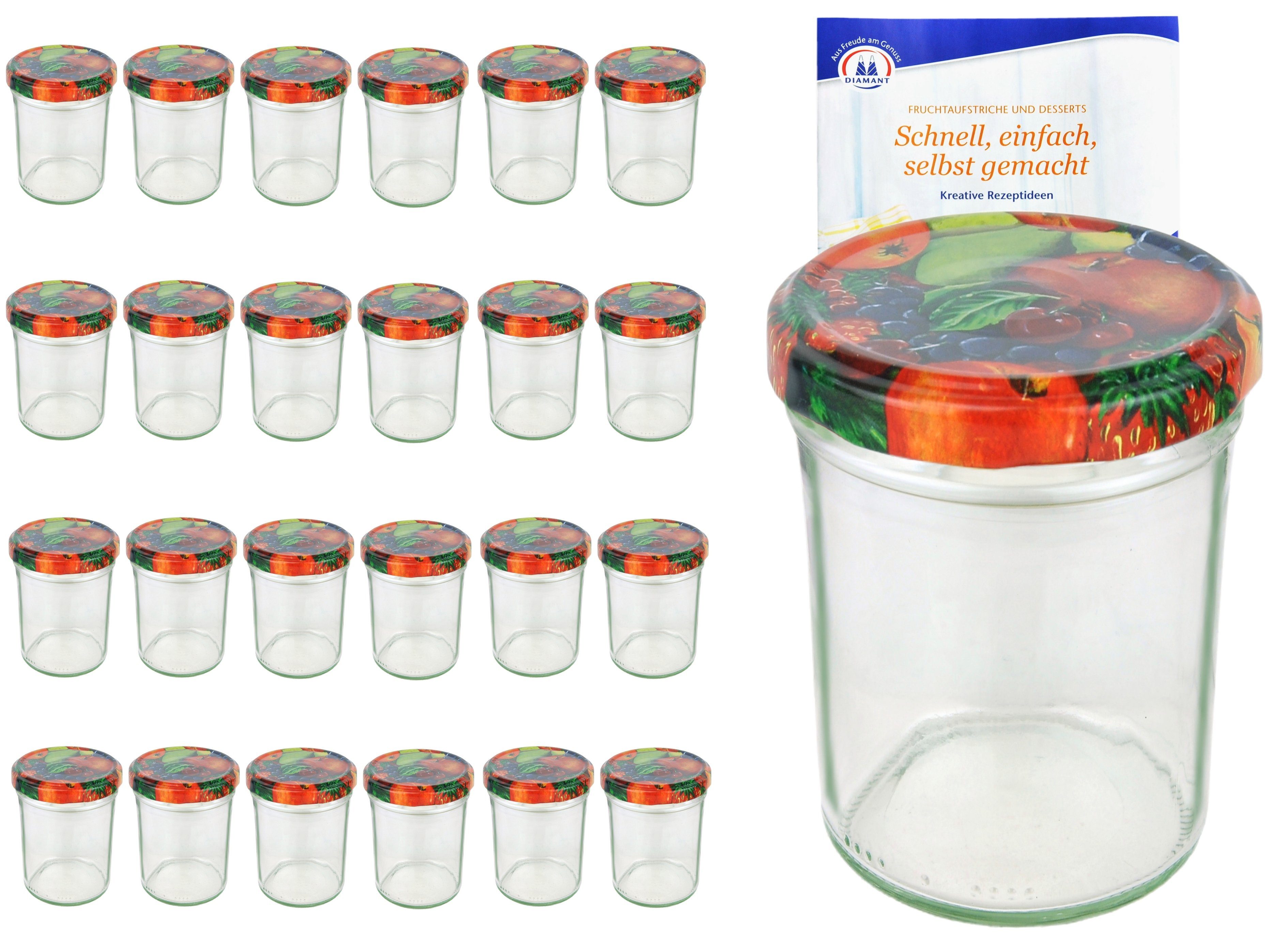 Obst Rezeptheft, 66 MamboCat To Set 230 ml Glas Deckel Einmachglas 25er Sturzglas + HOCH Dekor