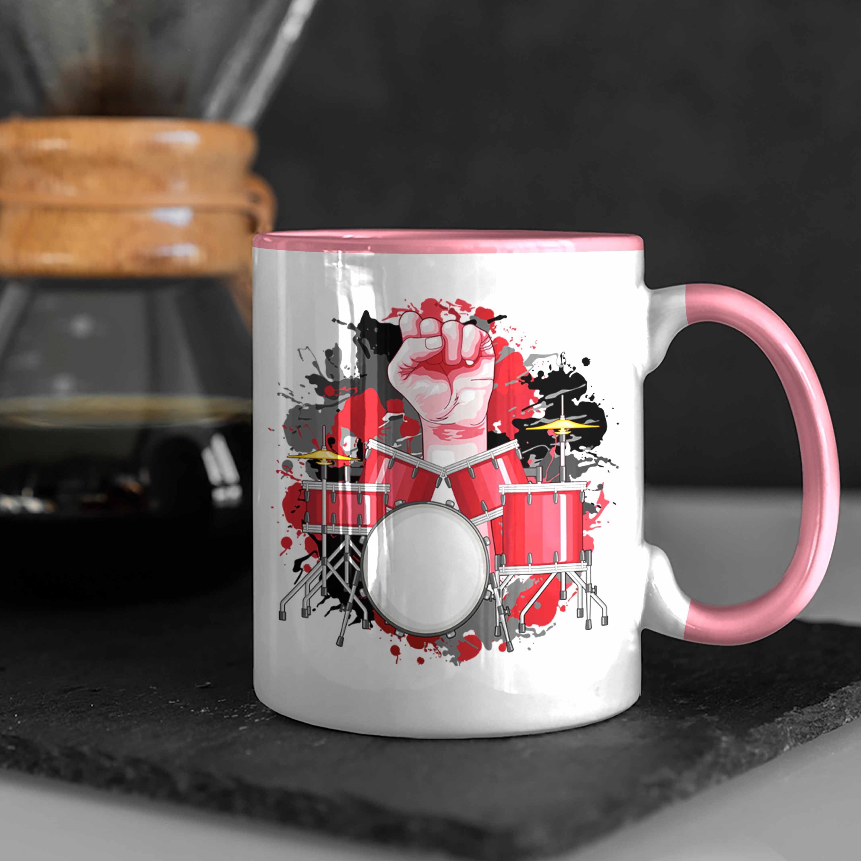 Schlagzeug Schlagzeug-Spieler Rosa W Geburtstag Tasse zum Geschenk für Trendation oder Tasse