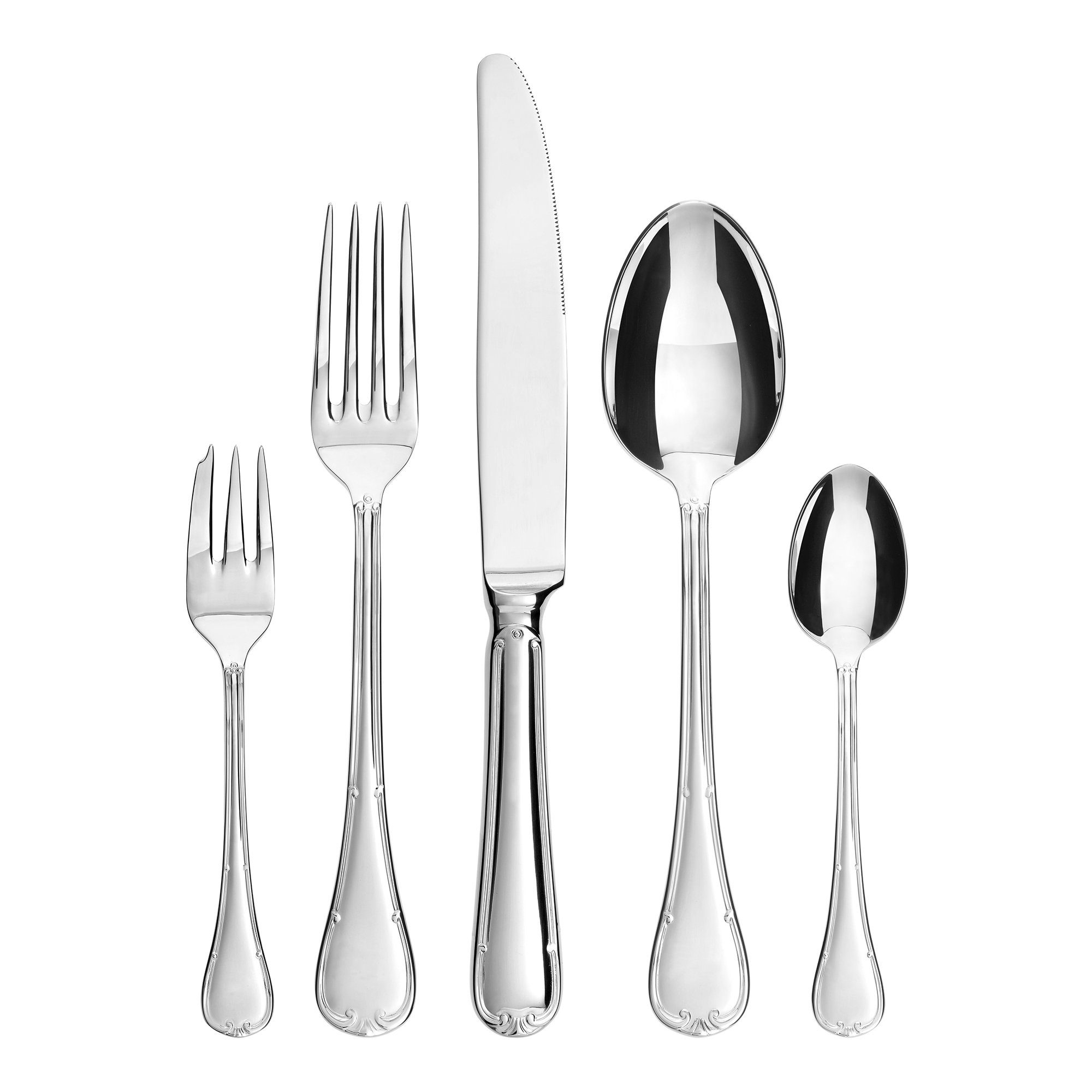 GRÄWE Besteck-Set GRÄWE Besteck-Set Bayreuth, 10-teilig, 2 Personen, silber, Edelstahl, Edelstahl